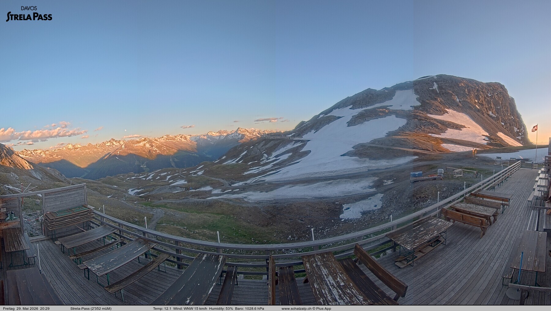 Archived image Webcam Schatzalp - Strela Pass