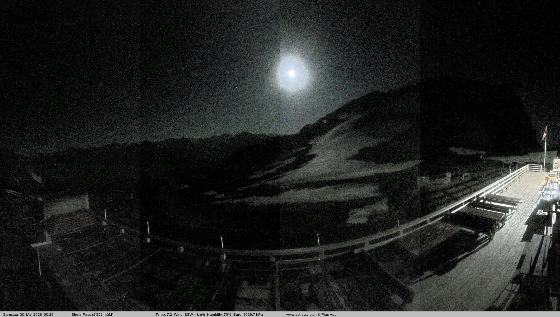 Archived image Webcam Schatzalp - Strela Pass