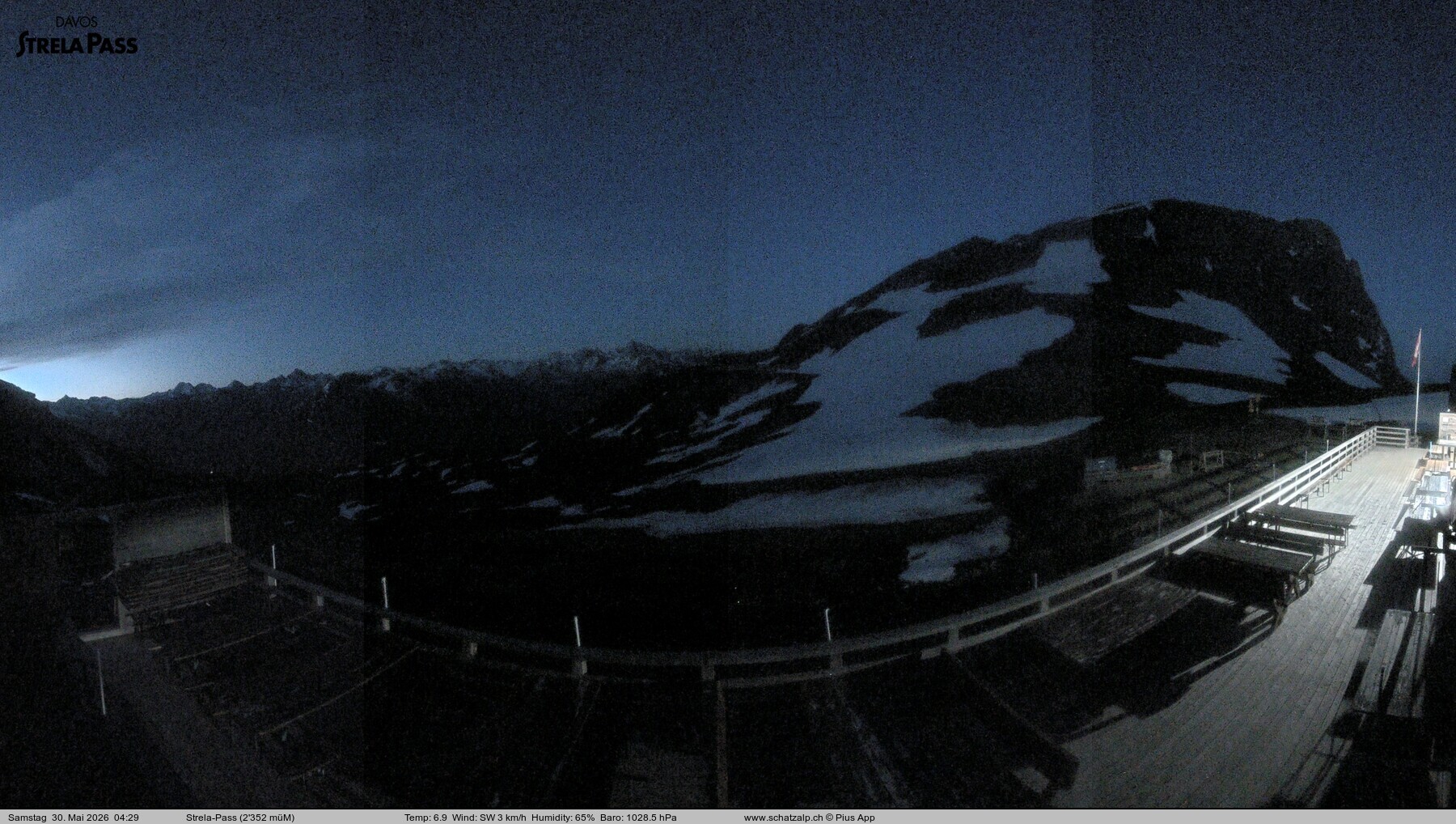 Archived image Webcam Schatzalp - Strela Pass