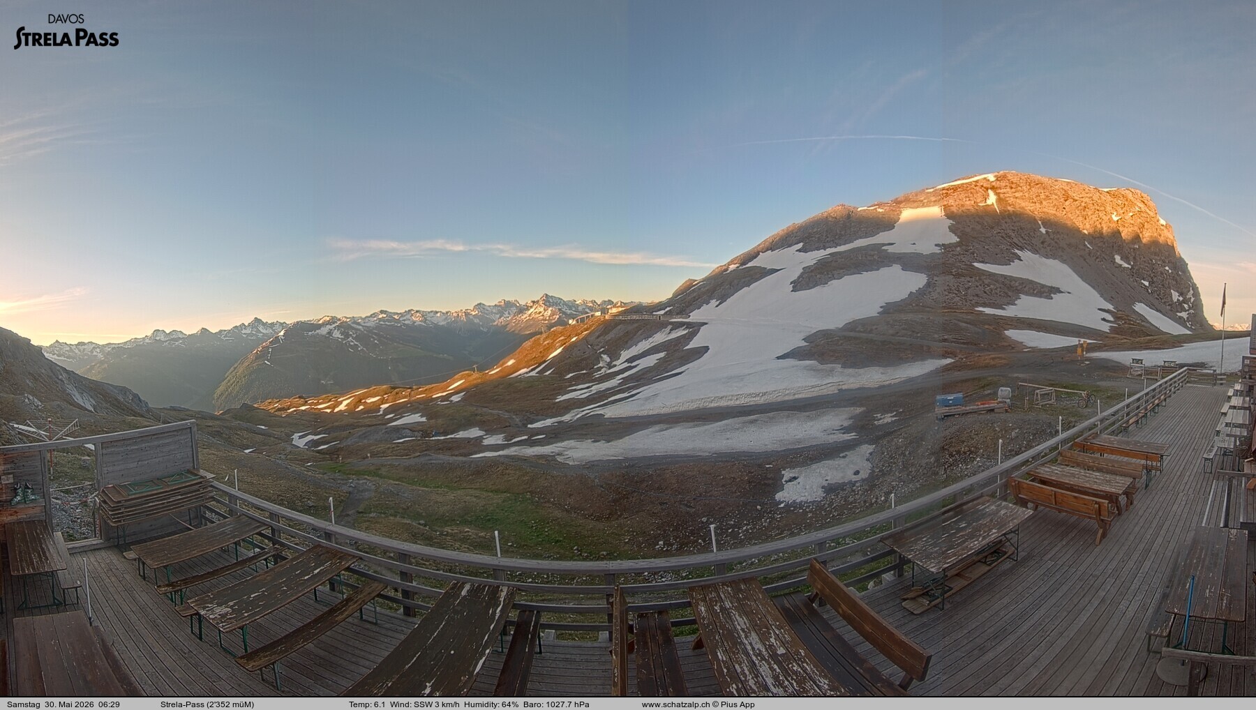 Archived image Webcam Schatzalp - Strela Pass