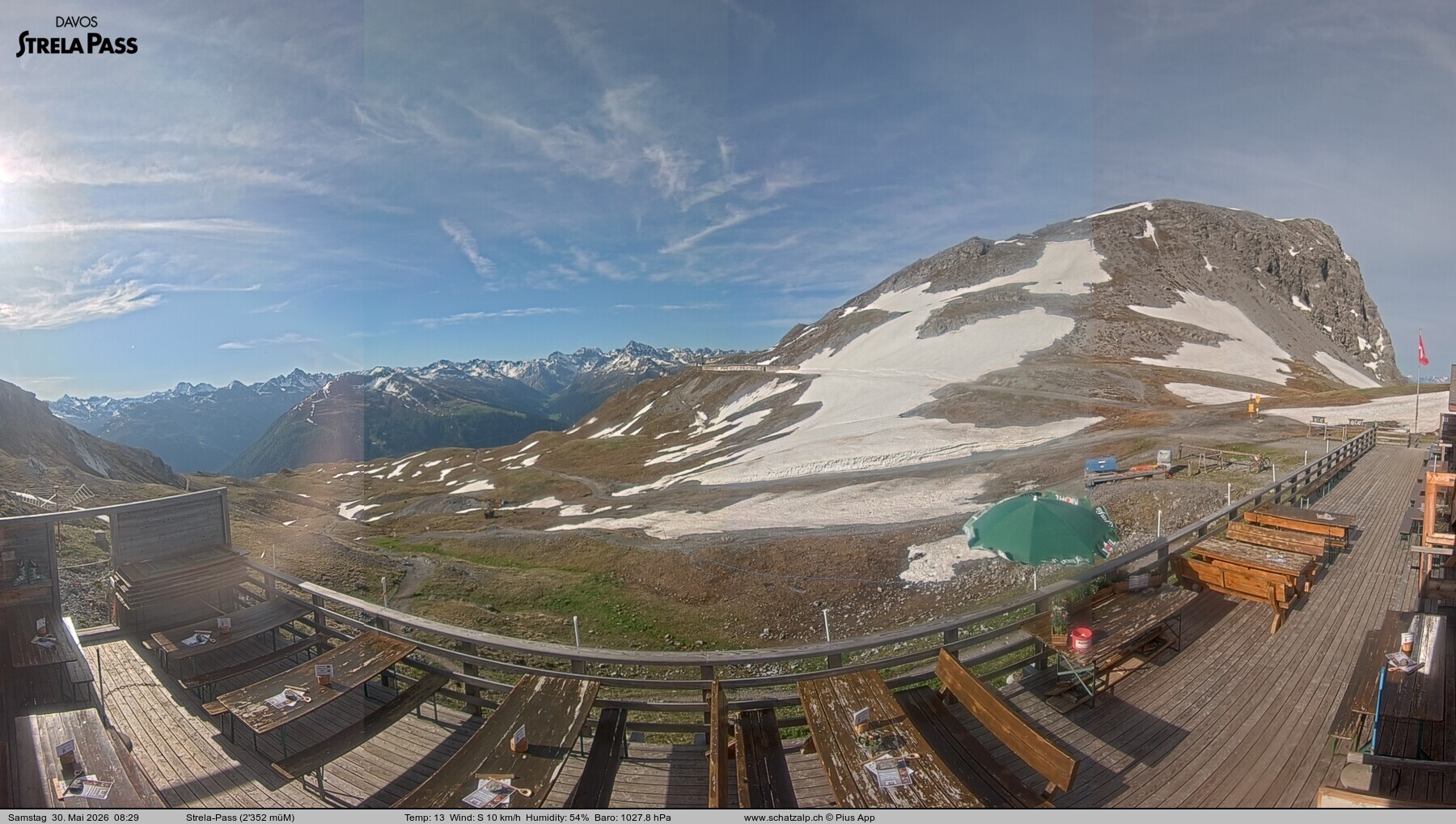Archived image Webcam Schatzalp - Strela Pass