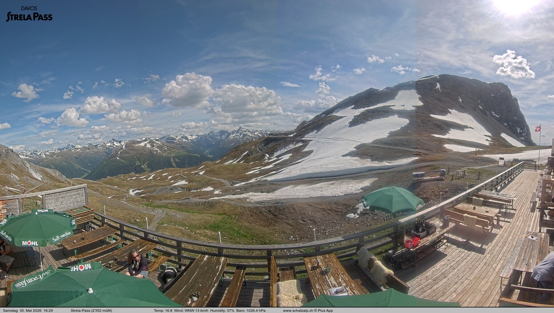 Archived image Webcam Schatzalp - Strela Pass