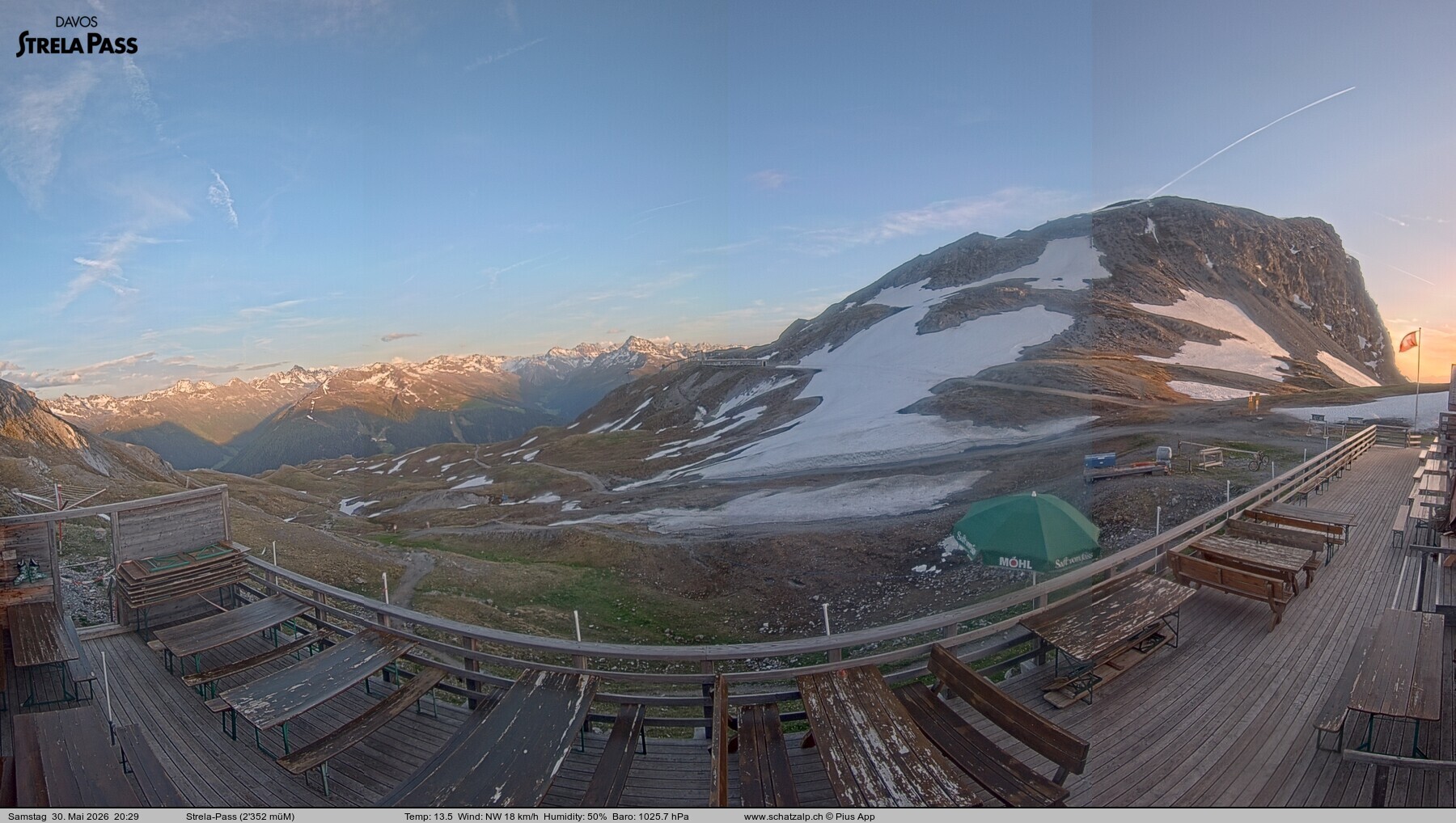 Archived image Webcam Schatzalp - Strela Pass