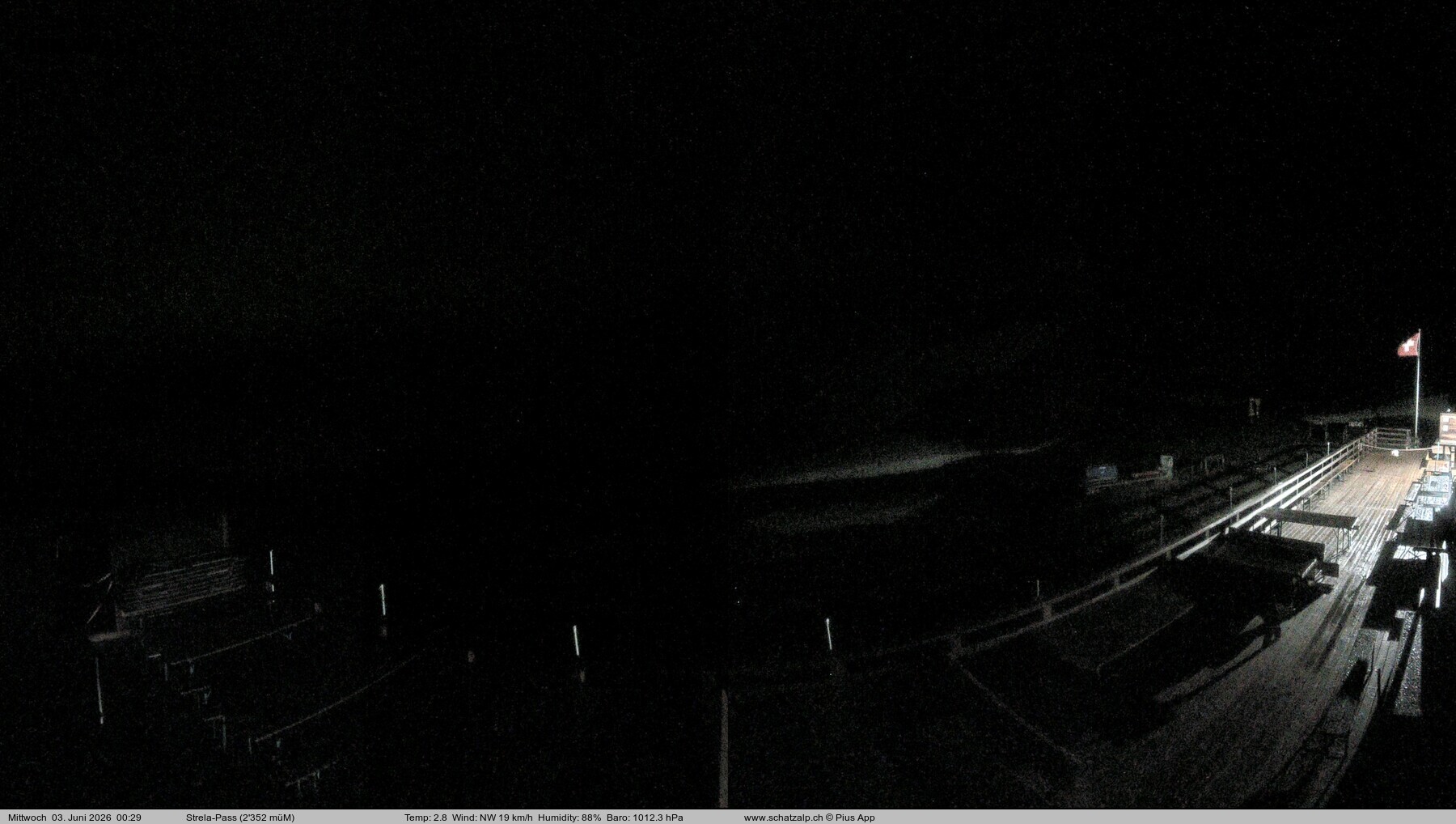Archiv Foto Webcam Restaurant Strela Pass Schatzalp