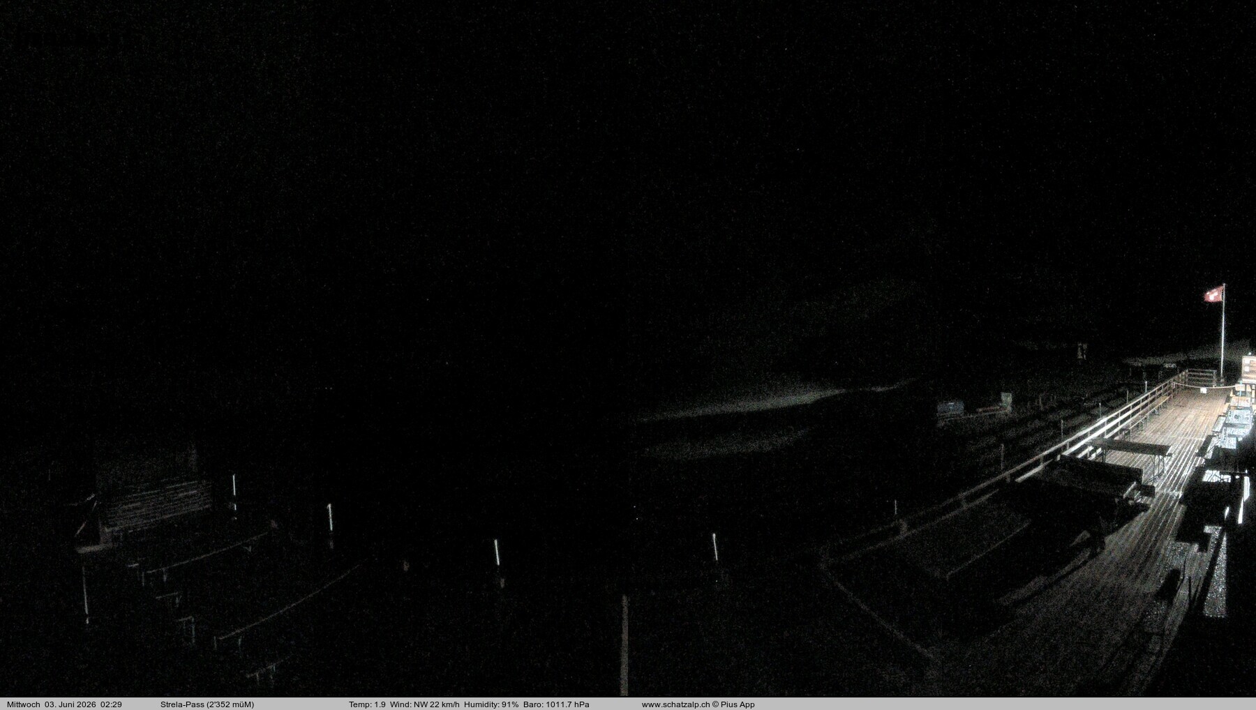 Archiv Foto Webcam Restaurant Strela Pass Schatzalp