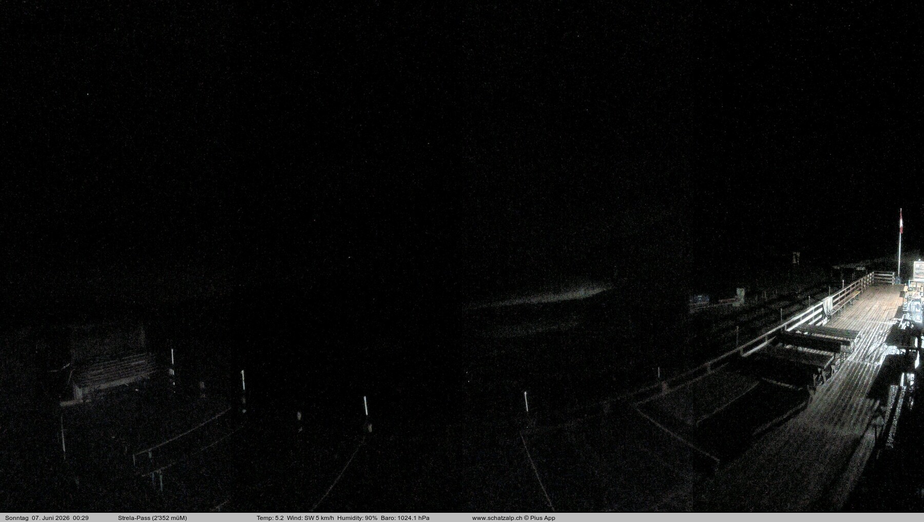 Archiv Foto Webcam Restaurant Strela Pass Schatzalp