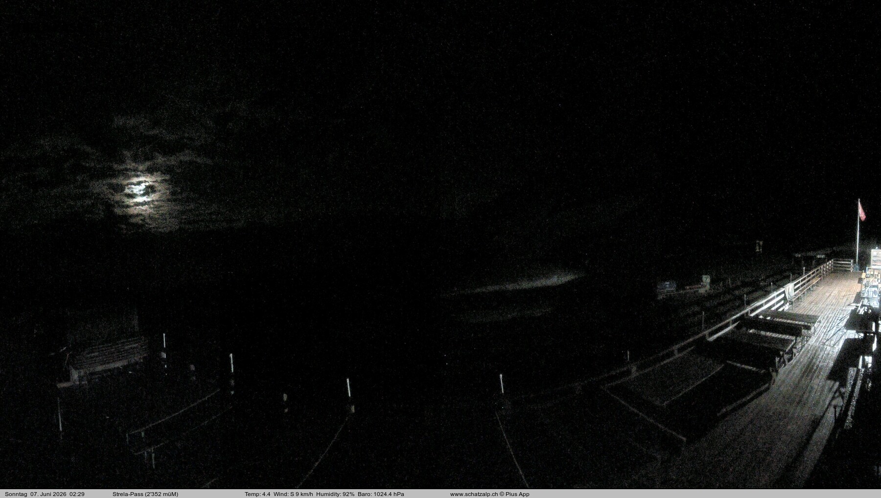 Archiv Foto Webcam Restaurant Strela Pass Schatzalp