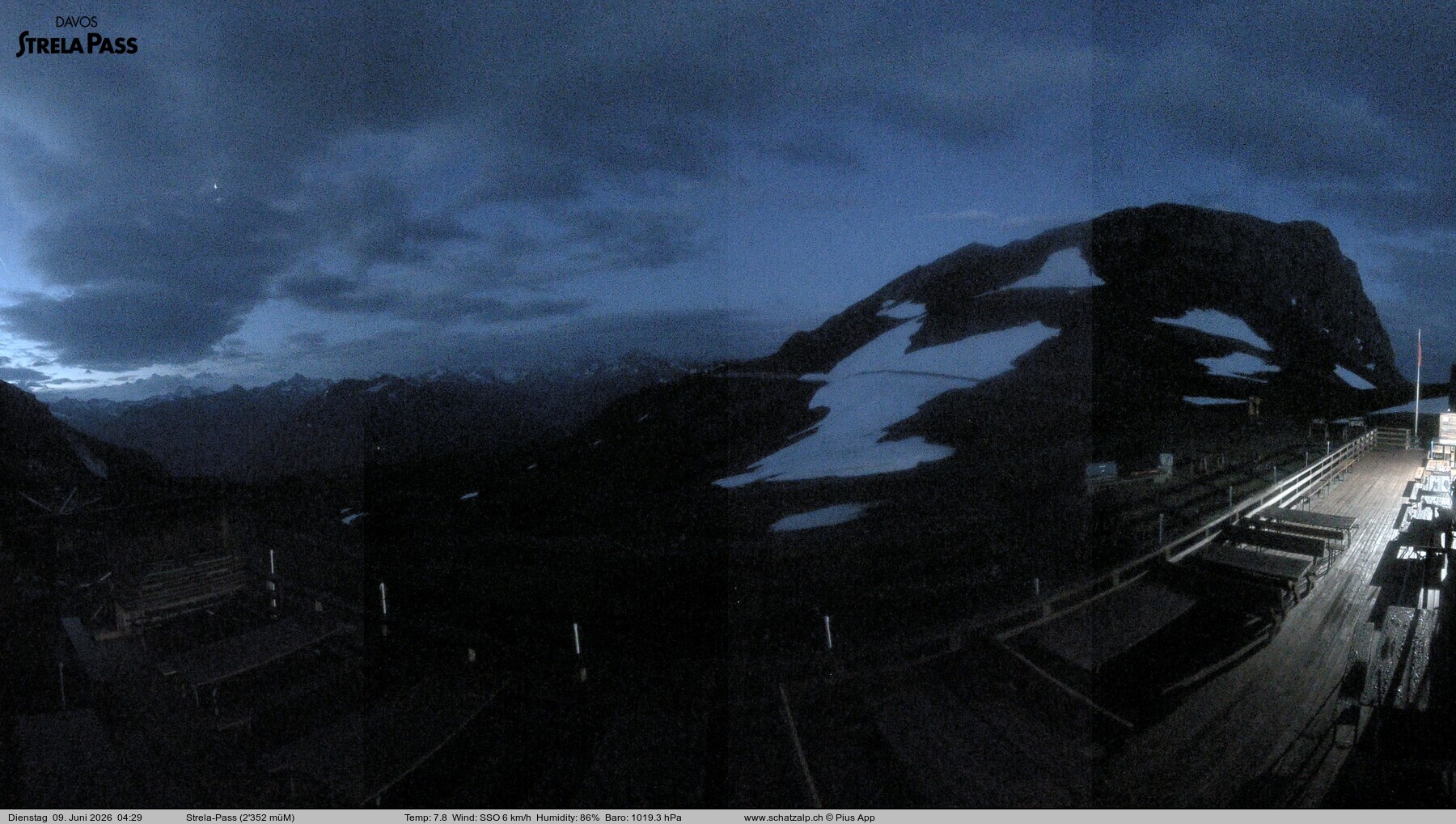 Archived image Webcam Schatzalp - Strela Pass