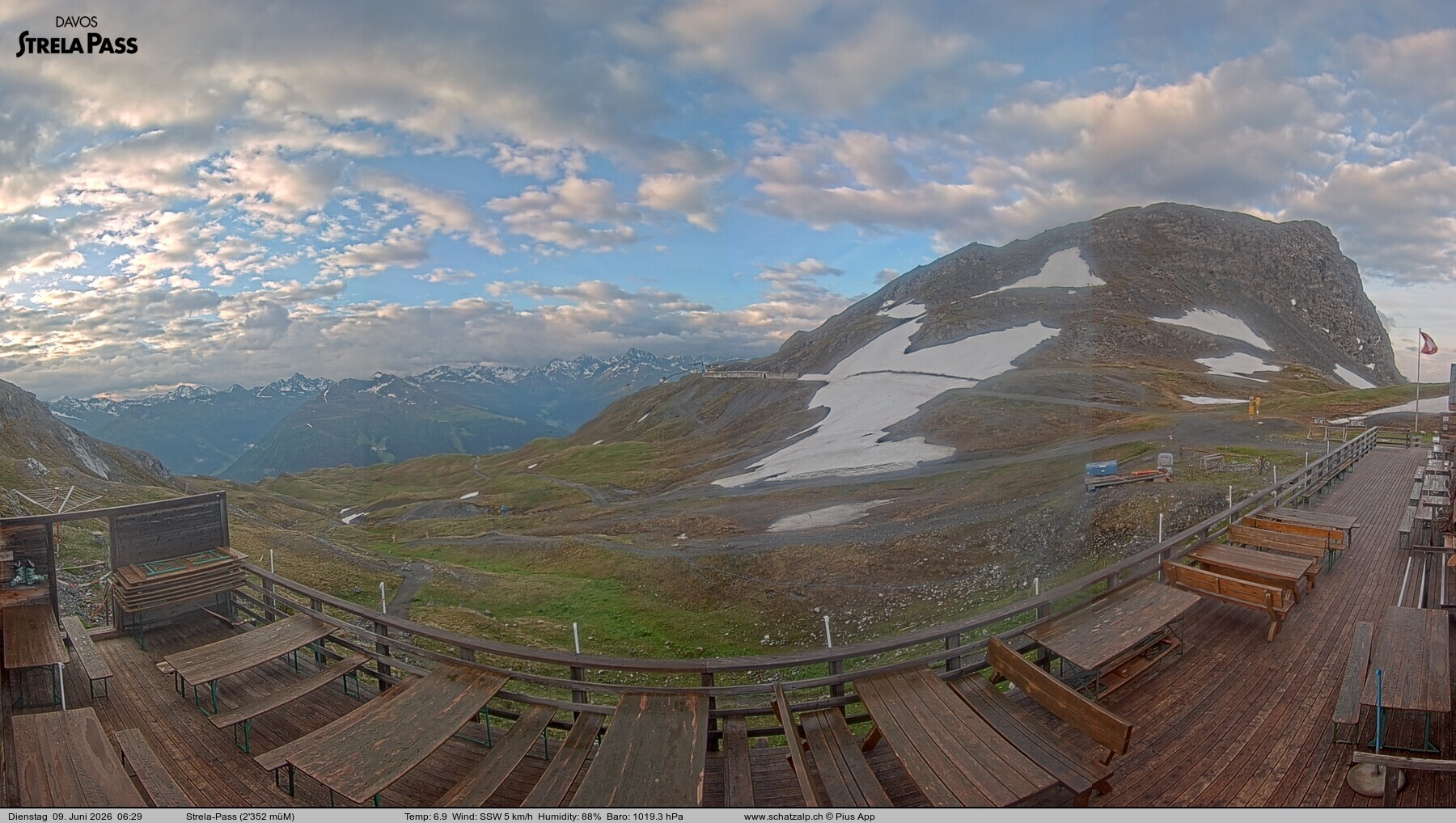 Archived image Webcam Schatzalp - Strela Pass