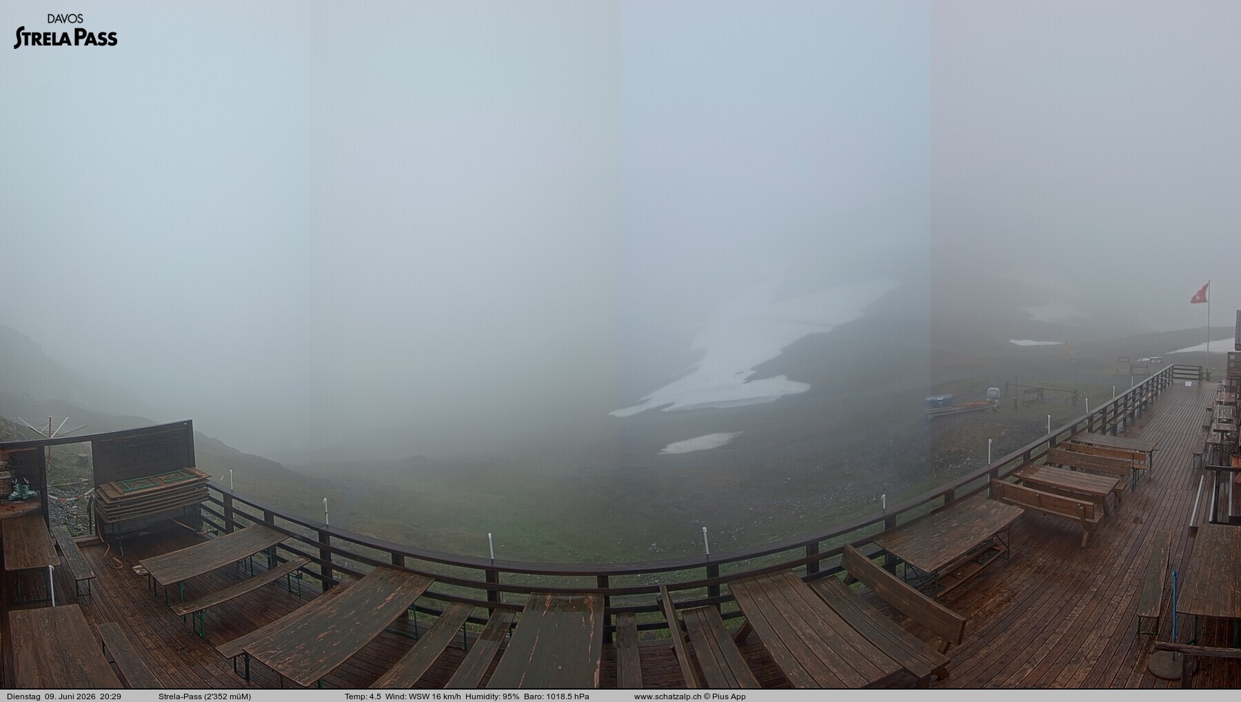 Archived image Webcam Schatzalp - Strela Pass