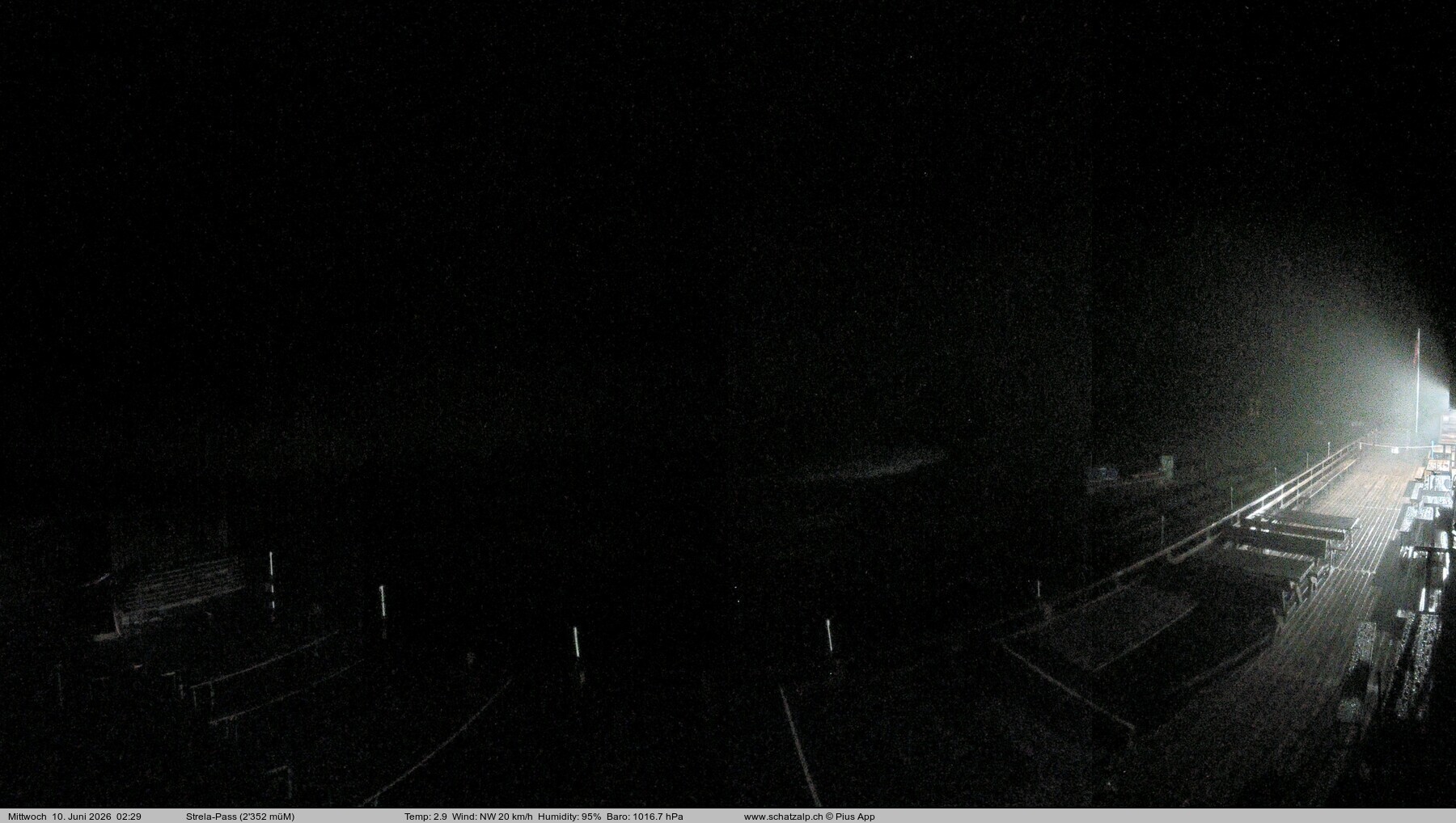 Archiv Foto Webcam Restaurant Strela Pass Schatzalp