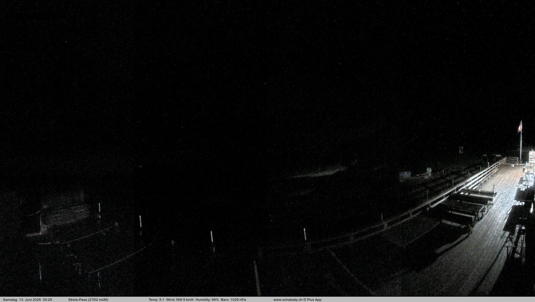 Archiv Foto Webcam Restaurant Strela Pass Schatzalp