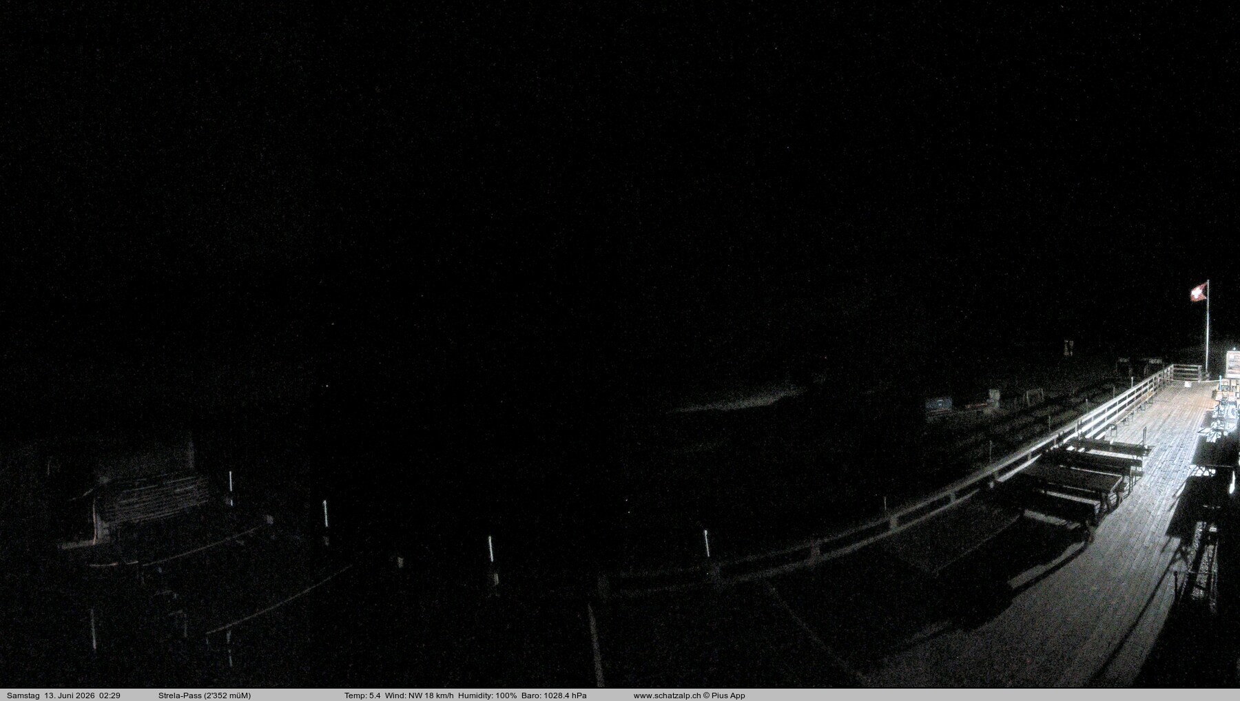 Archiv Foto Webcam Restaurant Strela Pass Schatzalp