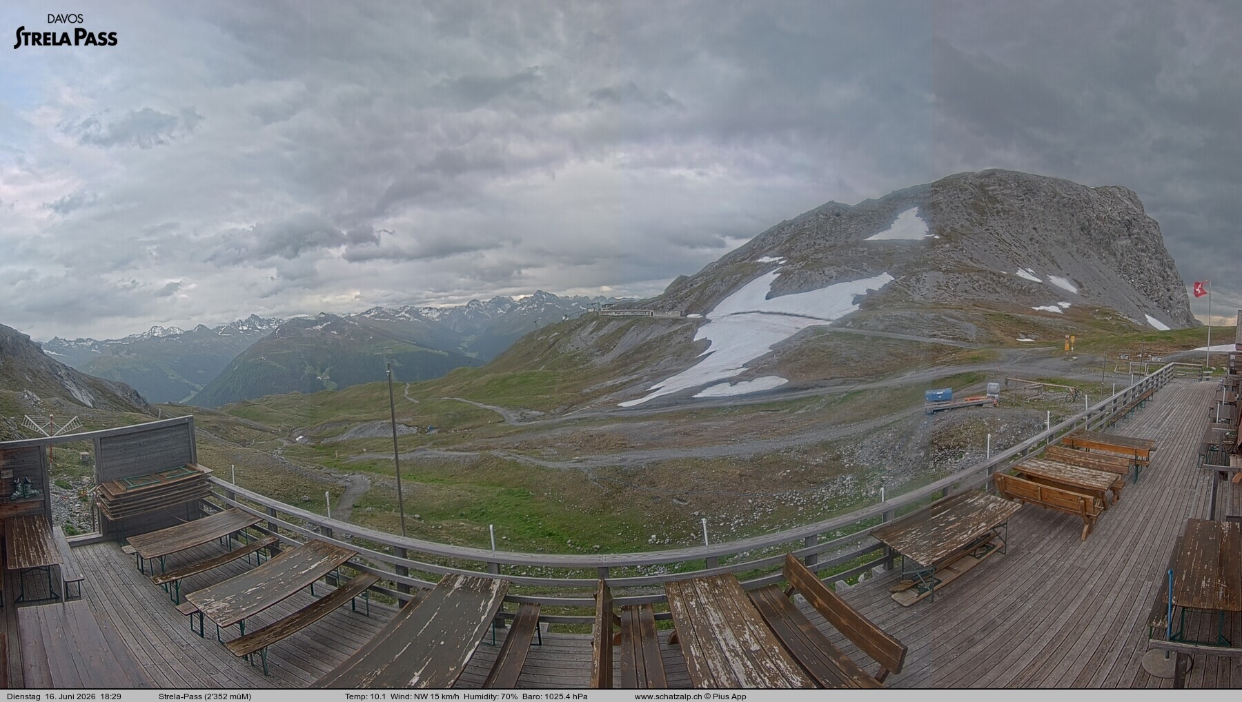 Archived image Webcam Schatzalp - Strela Pass