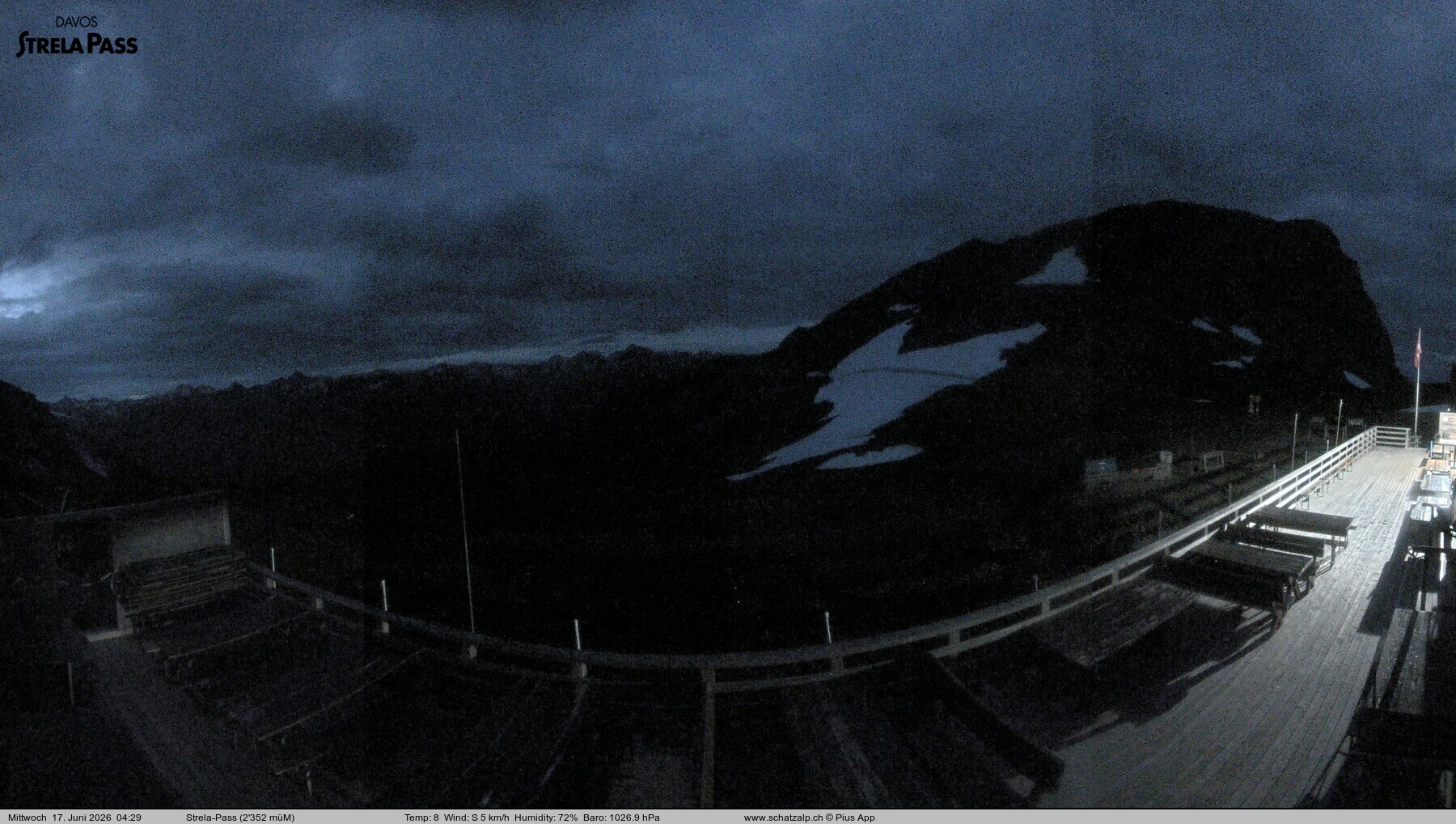 Archiv Foto Webcam Restaurant Strela Pass Schatzalp
