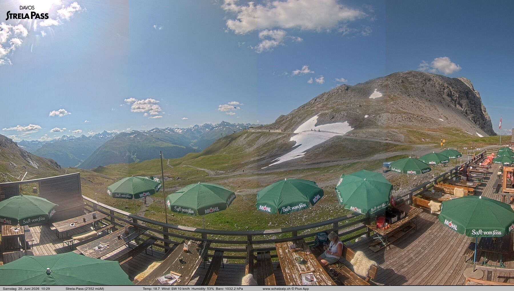 Archived image Webcam Schatzalp - Strela Pass