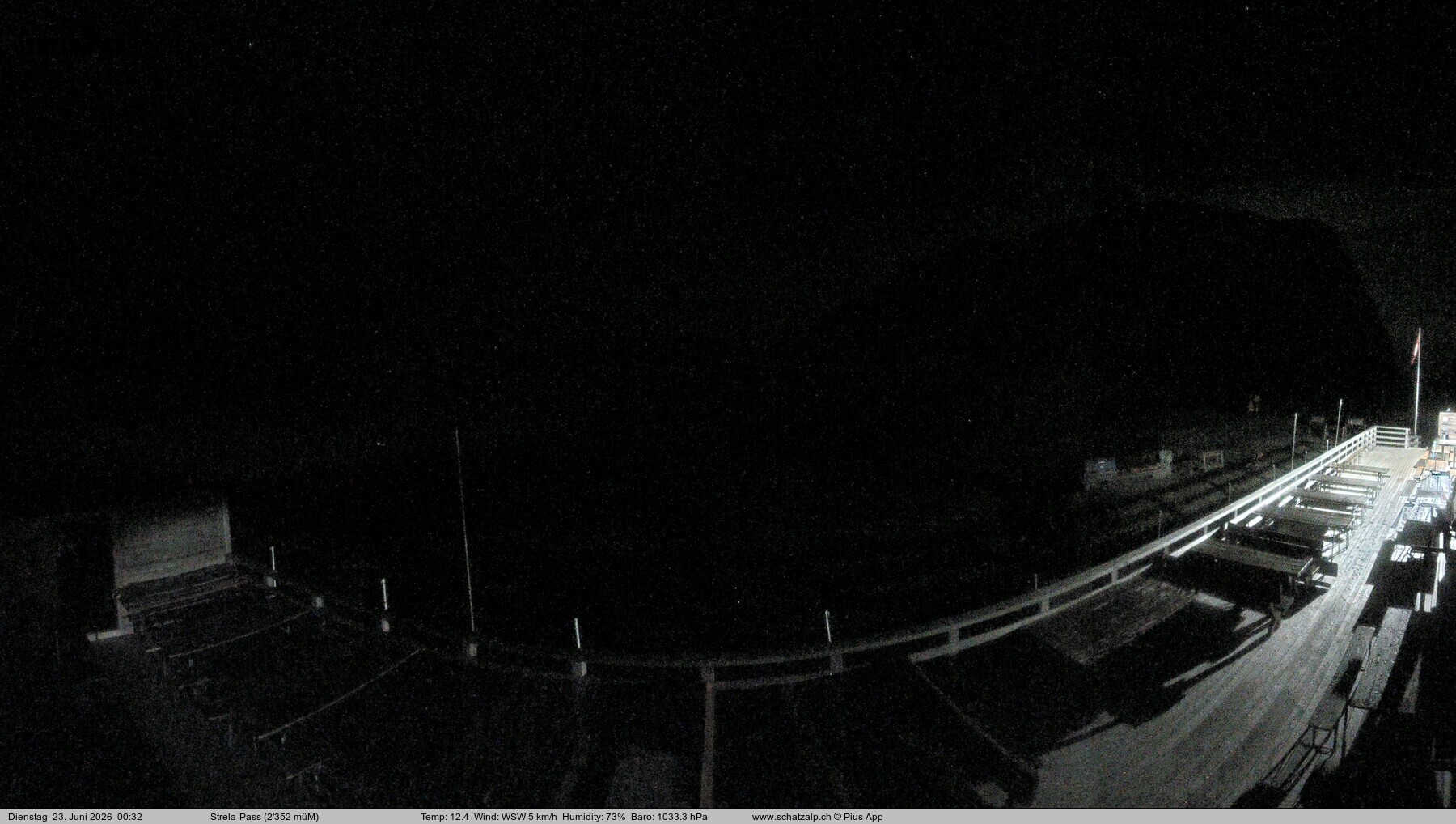 Archiv Foto Webcam Restaurant Strela Pass Schatzalp