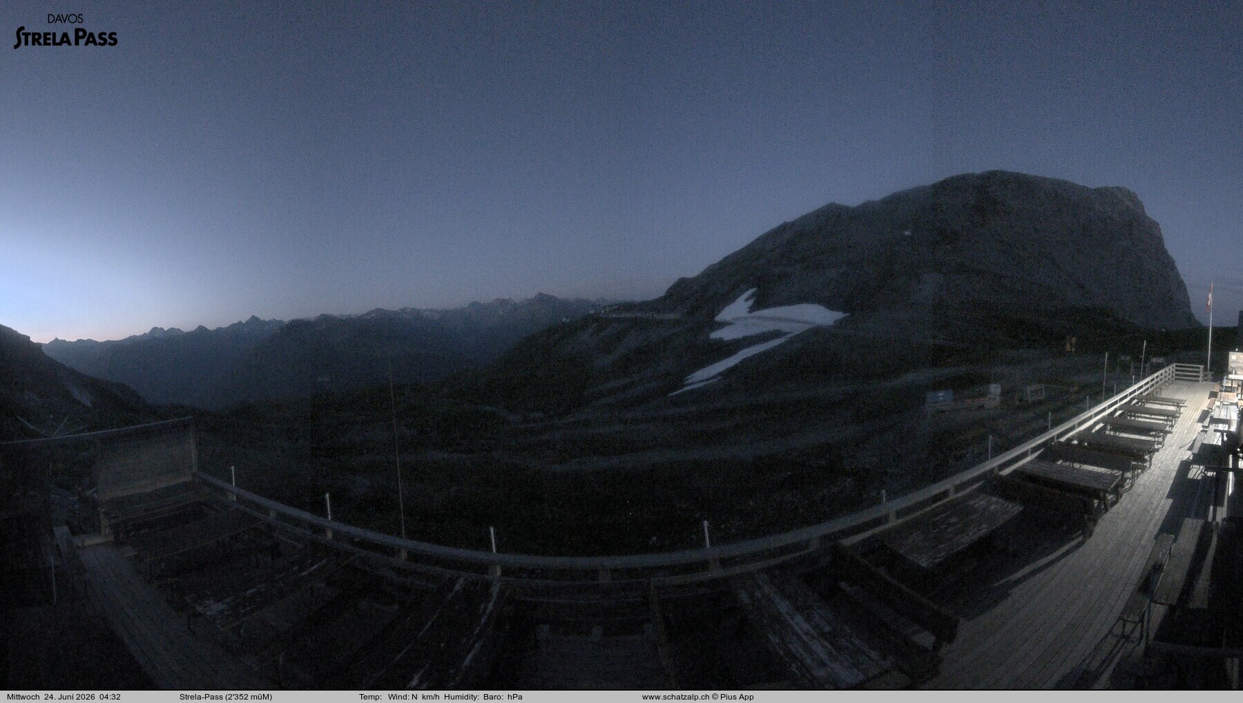 Archived image Webcam Schatzalp - Strela Pass