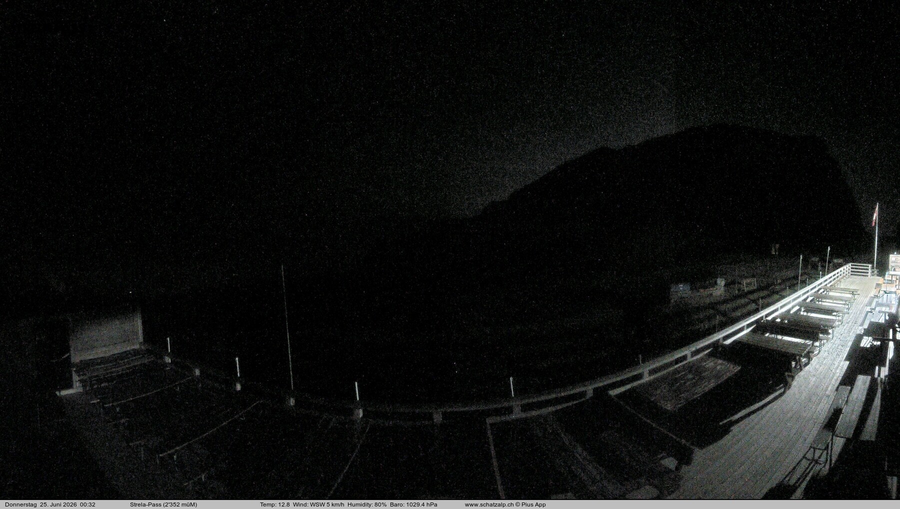 Archiv Foto Webcam Restaurant Strela Pass Schatzalp