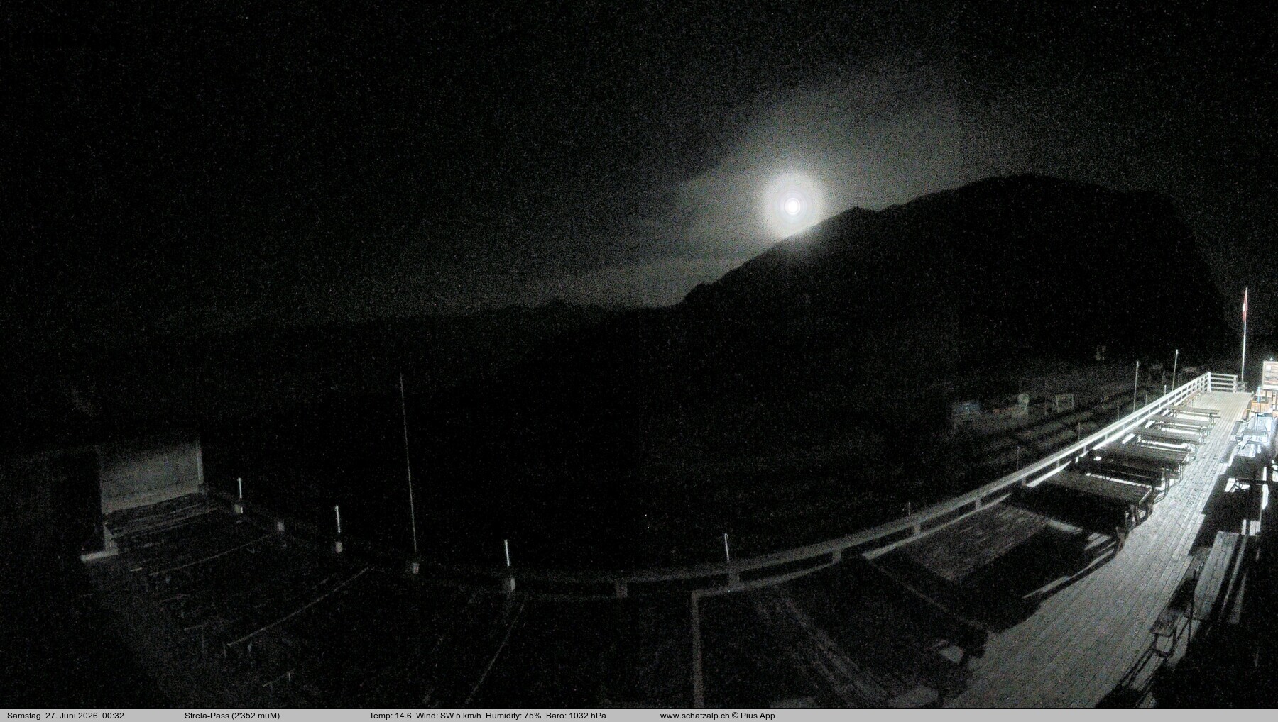 Archiv Foto Webcam Restaurant Strela Pass Schatzalp
