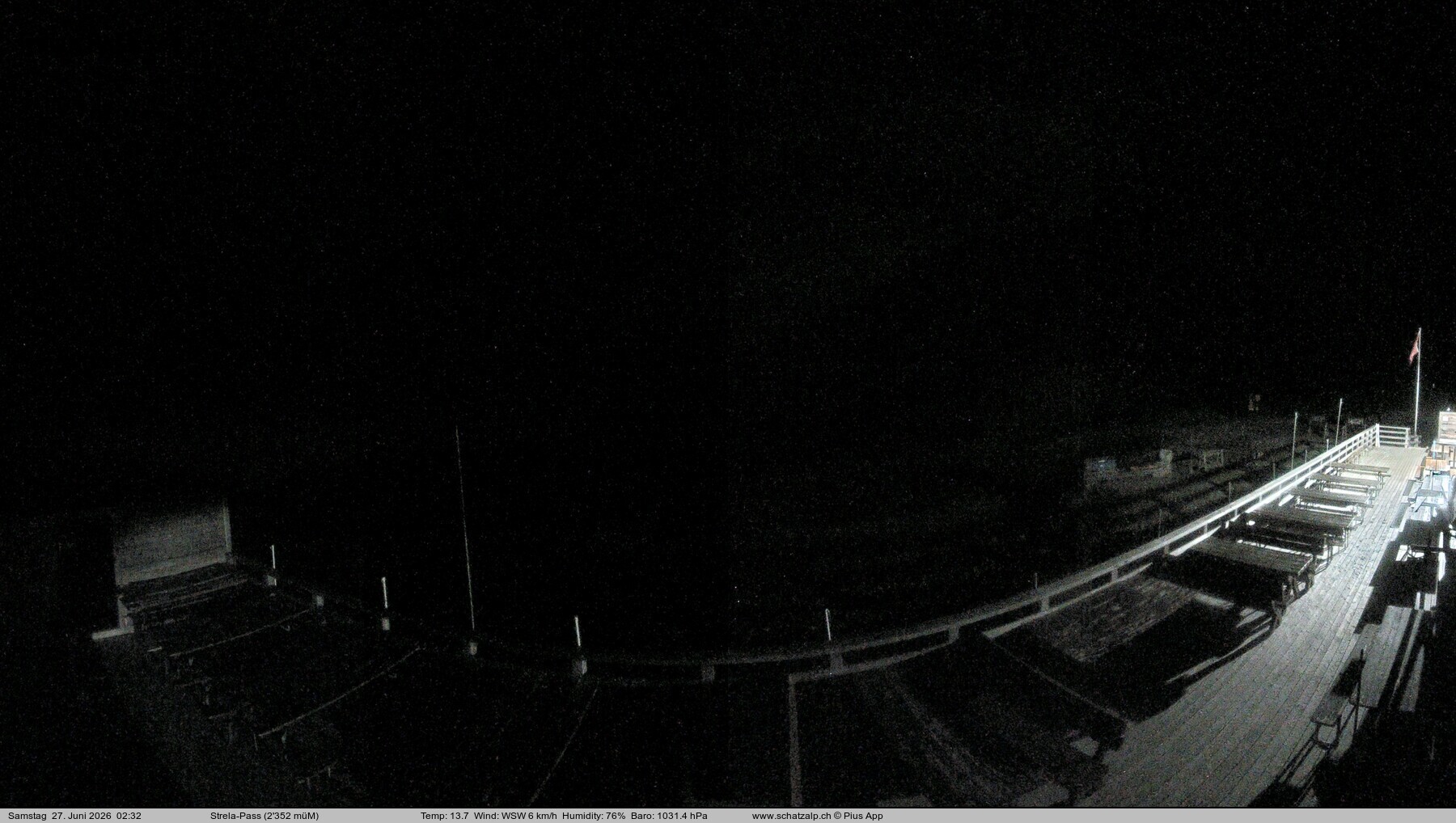 Archiv Foto Webcam Restaurant Strela Pass Schatzalp