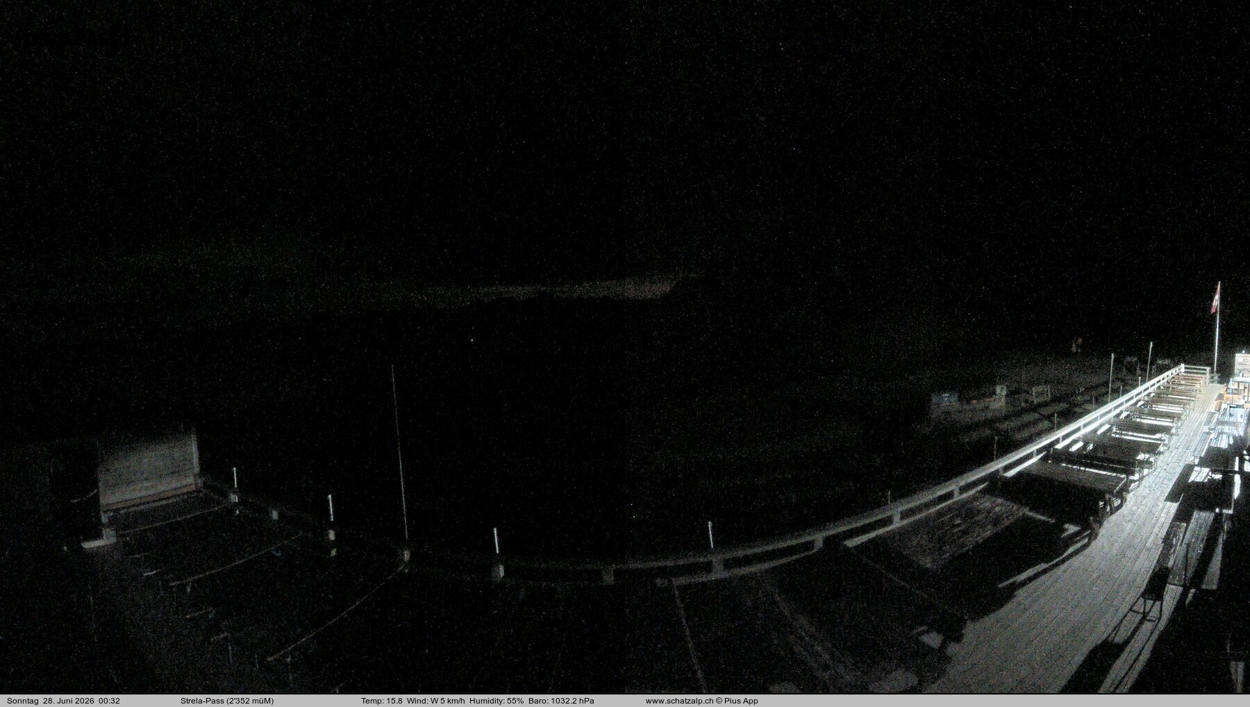 Archiv Foto Webcam Restaurant Strela Pass Schatzalp