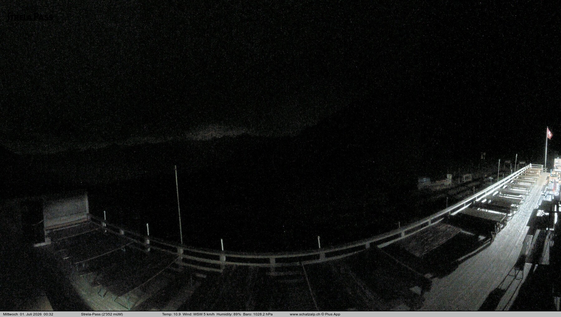 Archiv Foto Webcam Restaurant Strela Pass Schatzalp