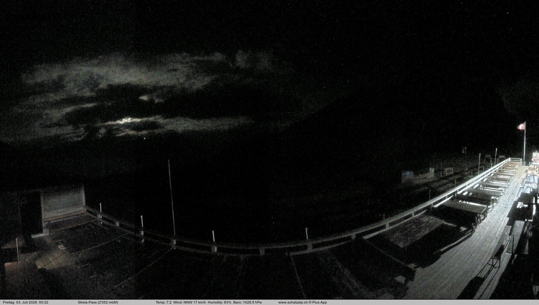 Archiv Foto Webcam Restaurant Strela Pass Schatzalp
