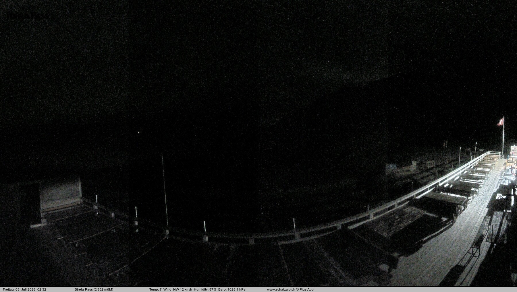 Archiv Foto Webcam Restaurant Strela Pass Schatzalp