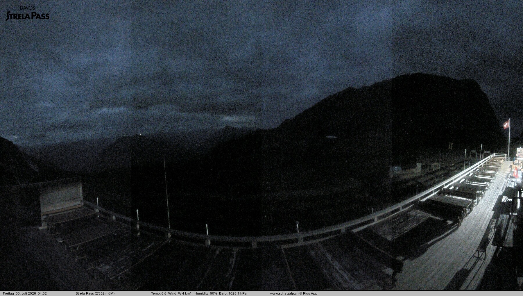 Archiv Foto Webcam Restaurant Strela Pass Schatzalp