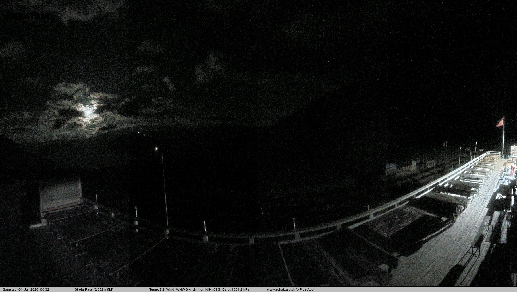 Archiv Foto Webcam Restaurant Strela Pass Schatzalp