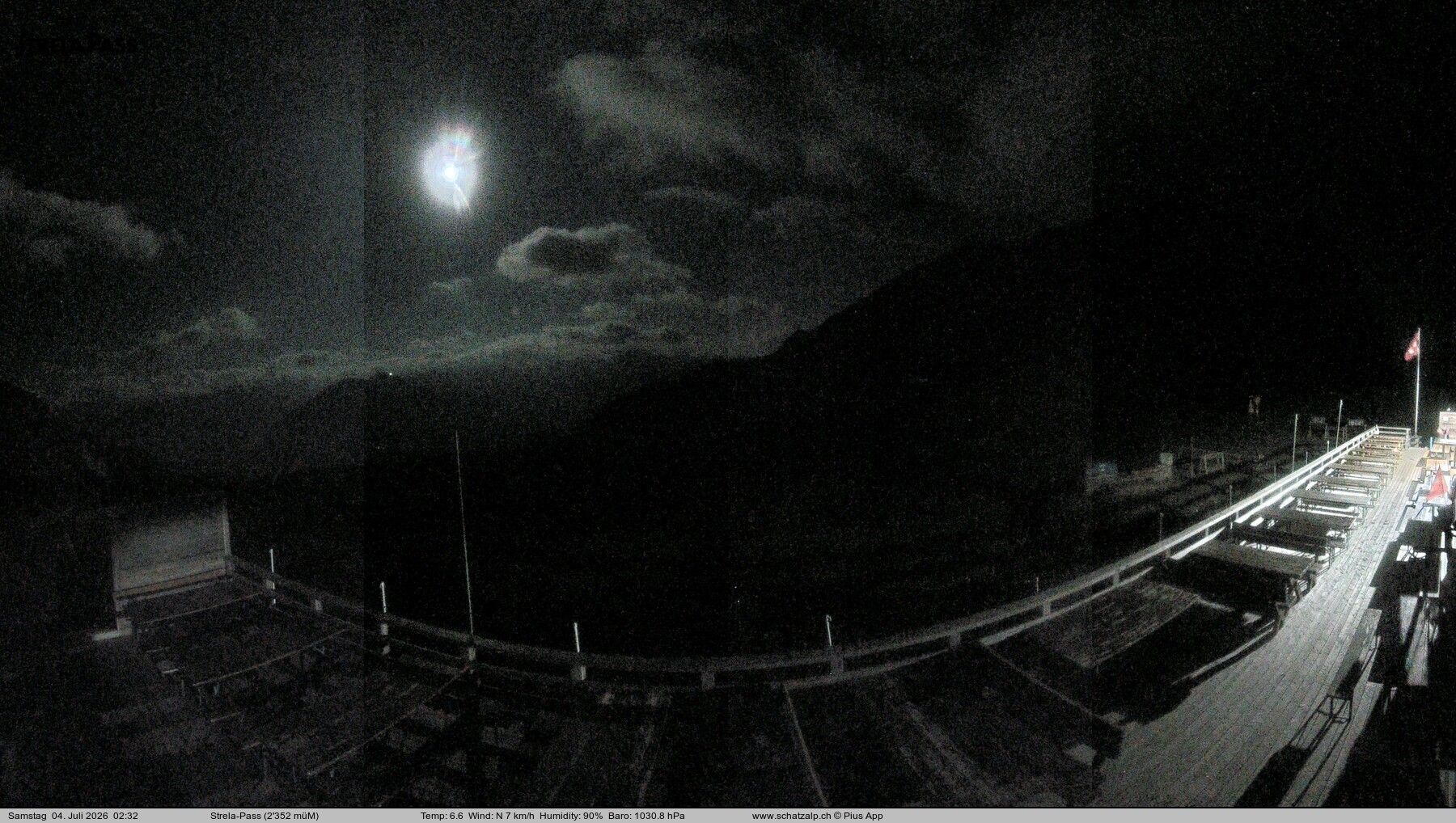Archiv Foto Webcam Restaurant Strela Pass Schatzalp
