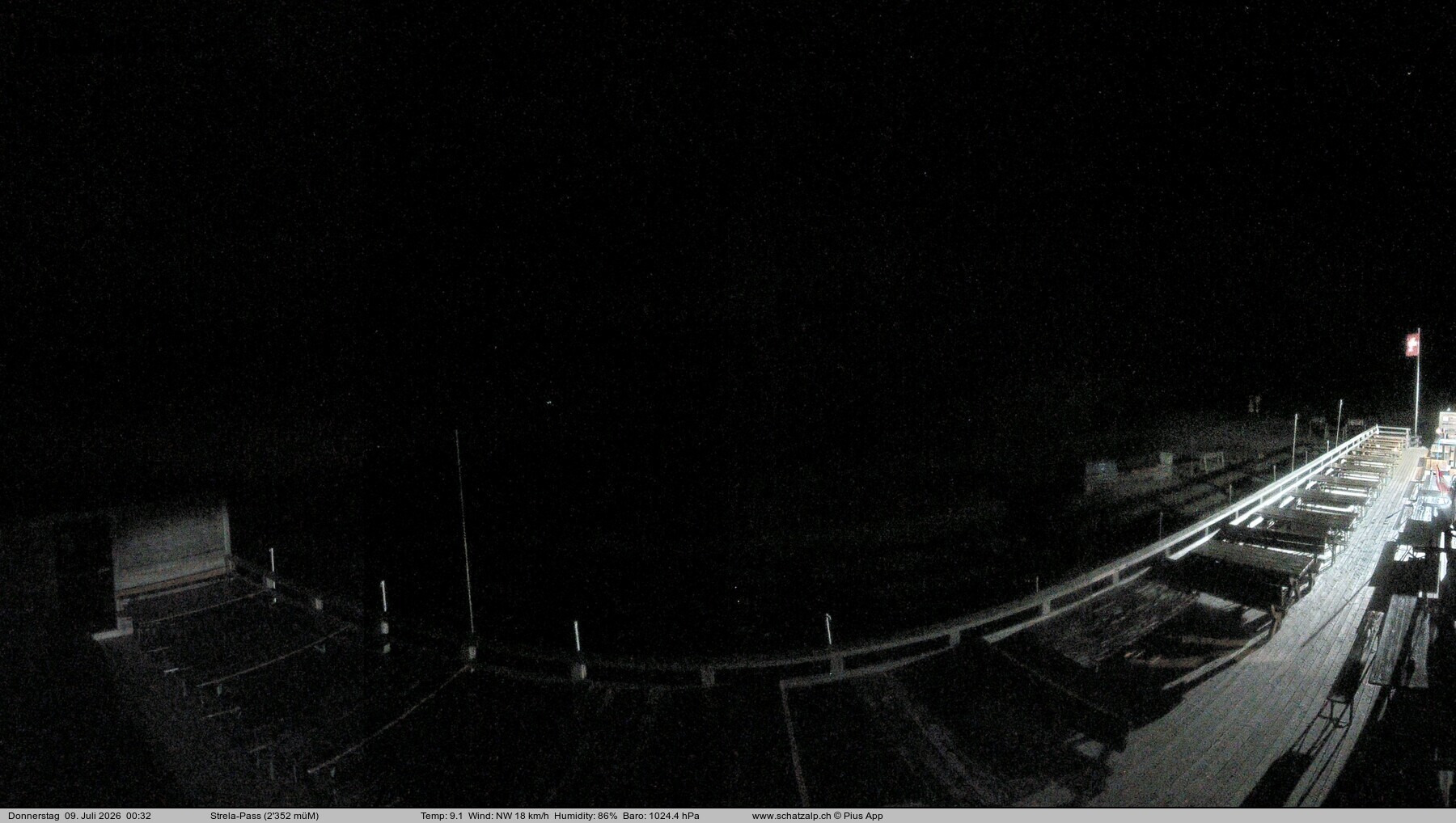 Archiv Foto Webcam Restaurant Strela Pass Schatzalp