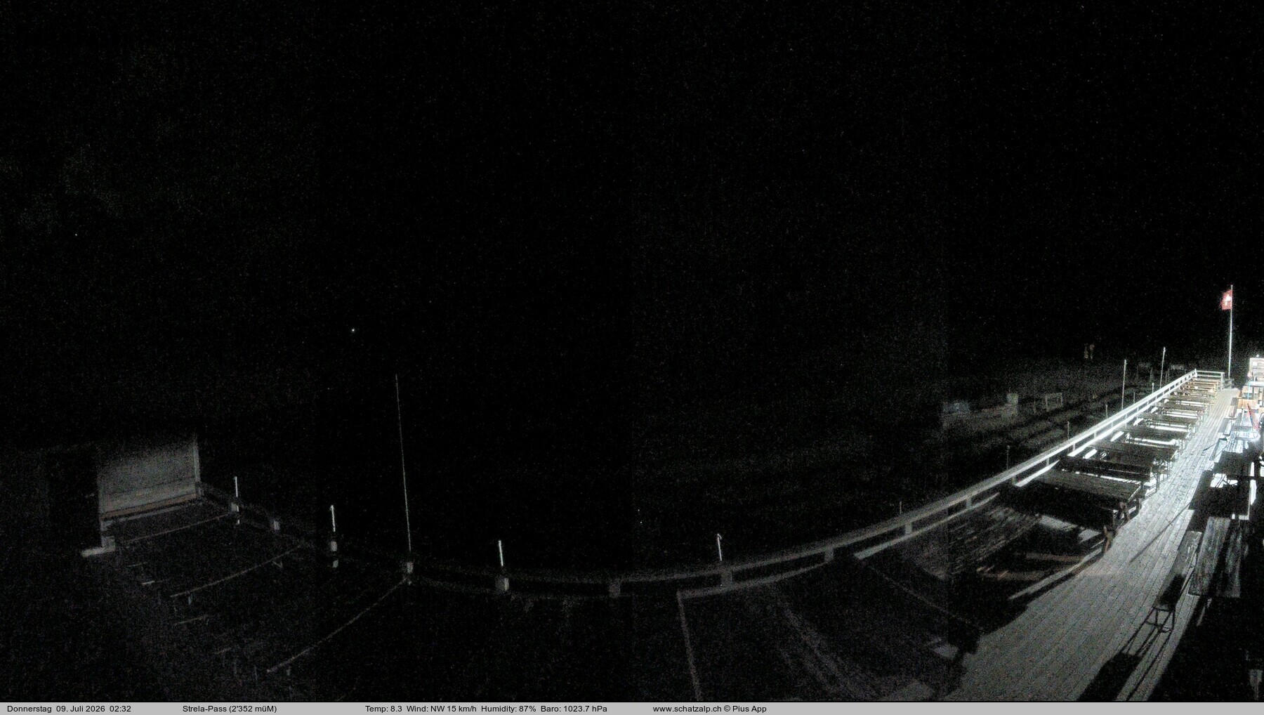 Archiv Foto Webcam Restaurant Strela Pass Schatzalp
