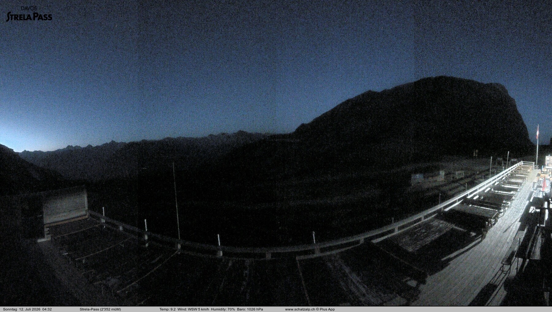 Archiv Foto Webcam Restaurant Strela Pass Schatzalp