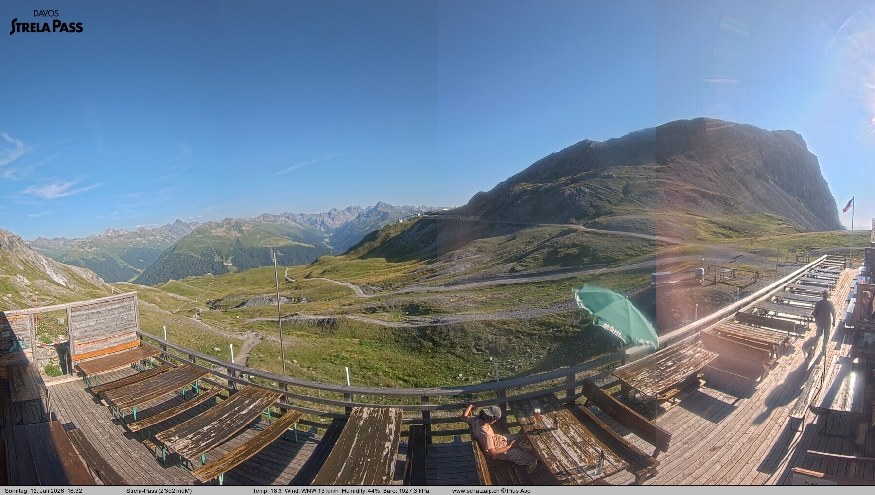 Archived image Webcam Schatzalp - Strela Pass