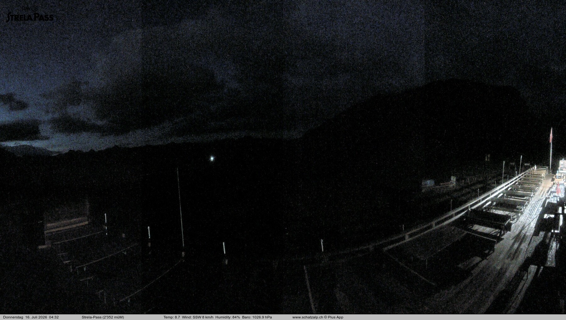 Archived image Webcam Schatzalp - Strela Pass