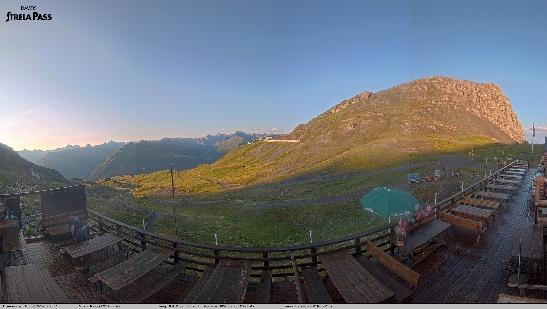 Archived image Webcam Schatzalp - Strela Pass