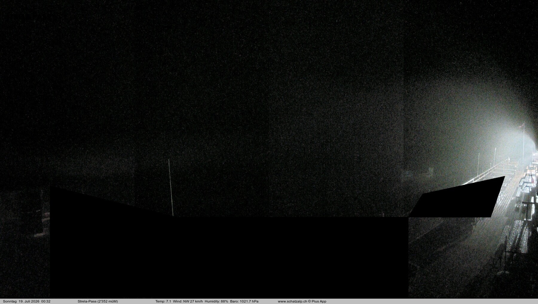 Archiv Foto Webcam Restaurant Strela Pass Schatzalp