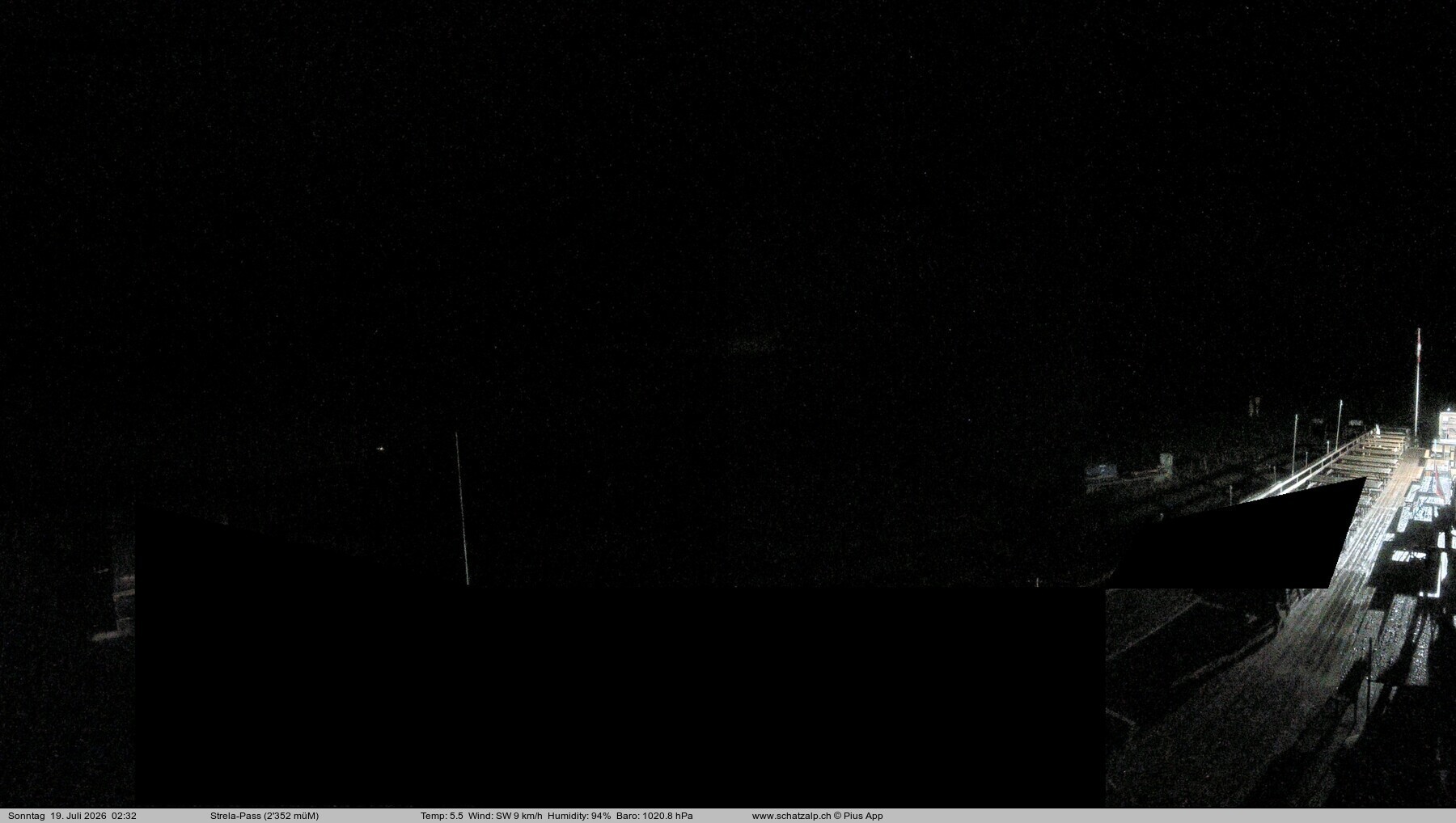 Archiv Foto Webcam Restaurant Strela Pass Schatzalp