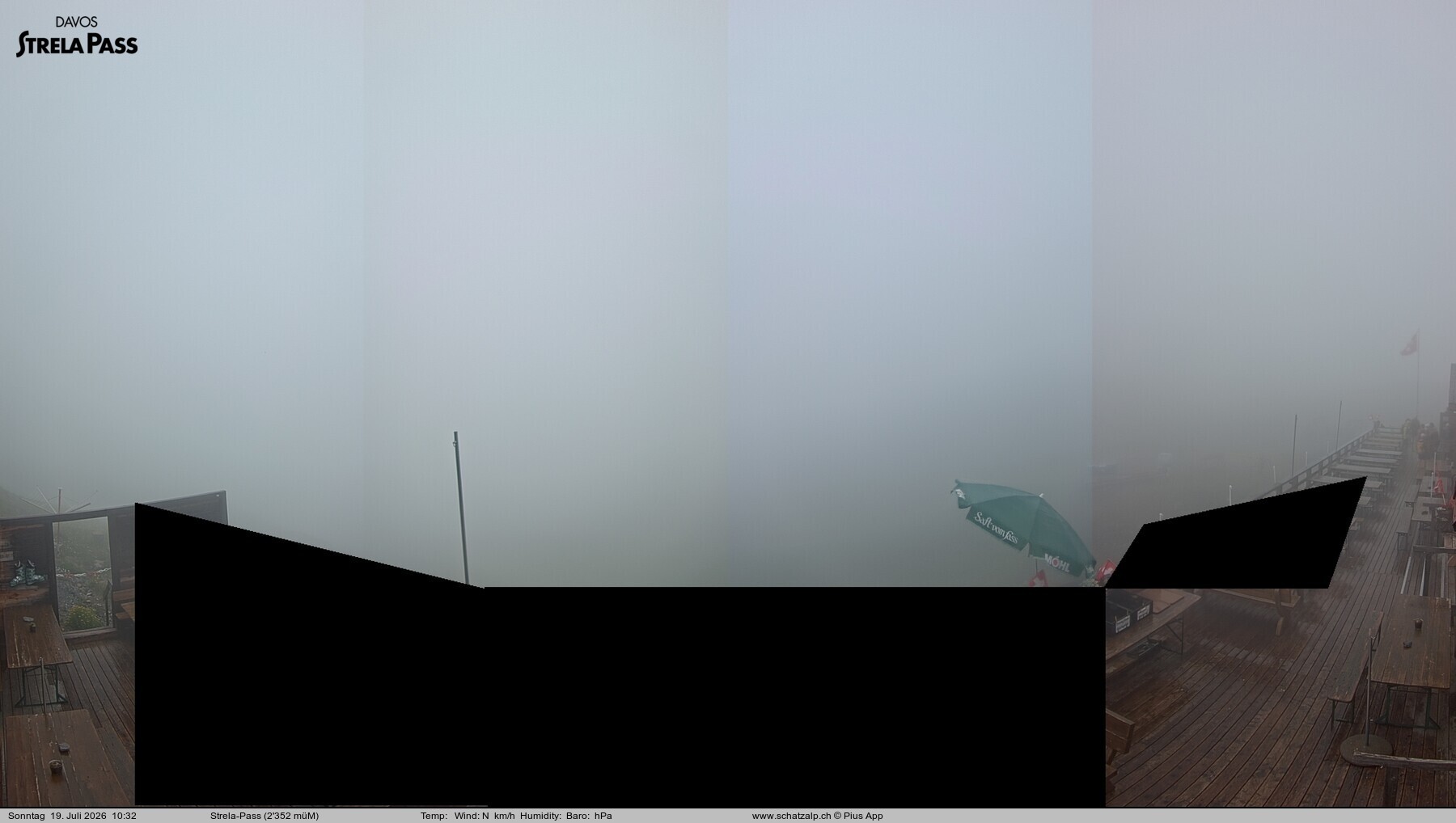 Archiv Foto Webcam Restaurant Strela Pass Schatzalp
