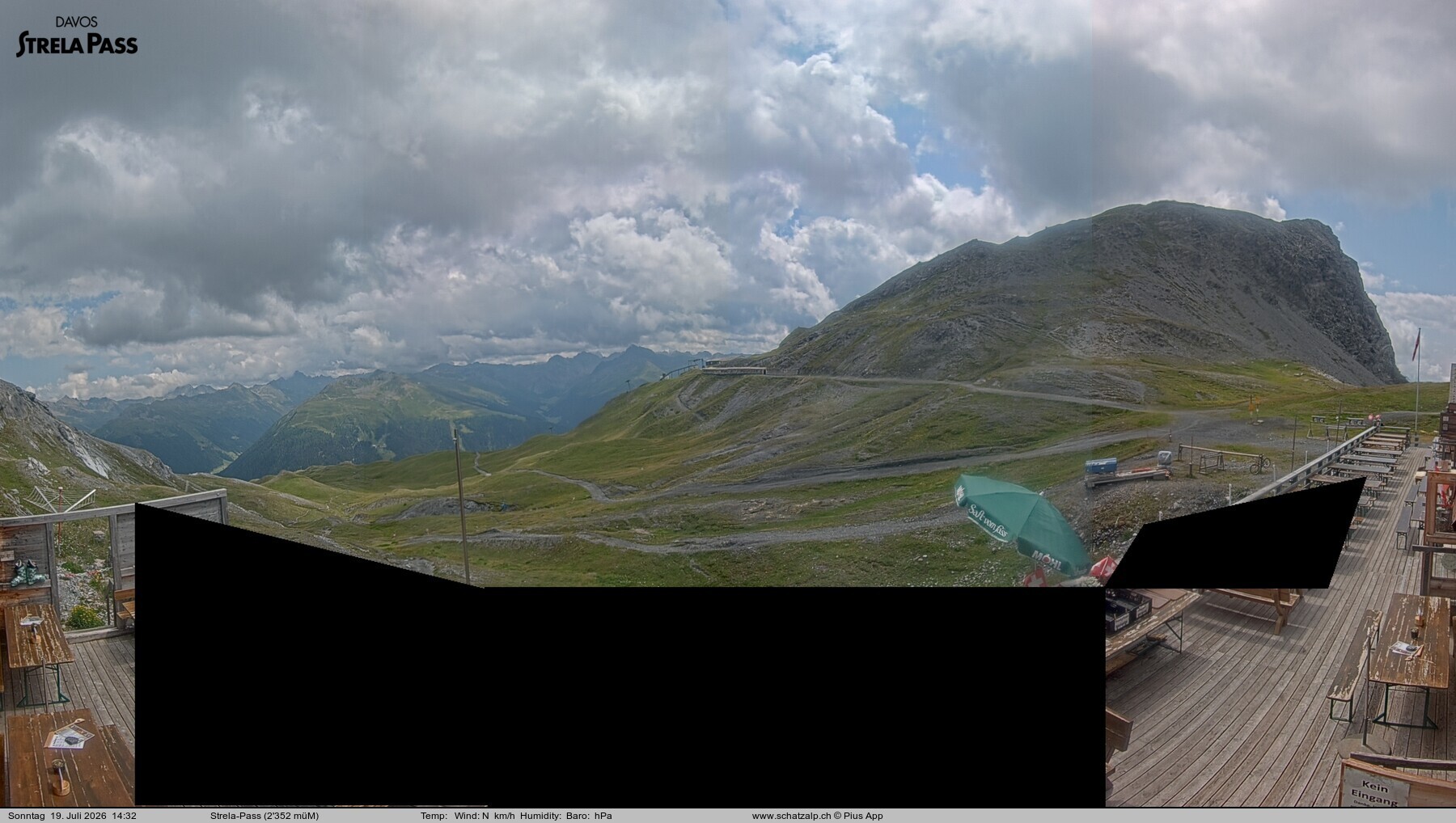 Archiv Foto Webcam Restaurant Strela Pass Schatzalp