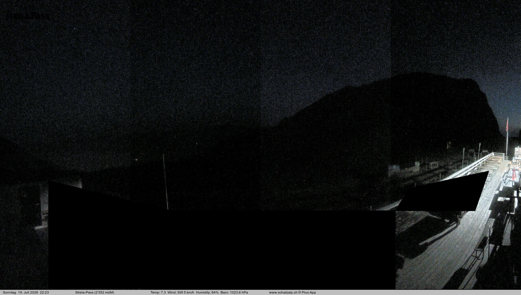 Archiv Foto Webcam Restaurant Strela Pass Schatzalp