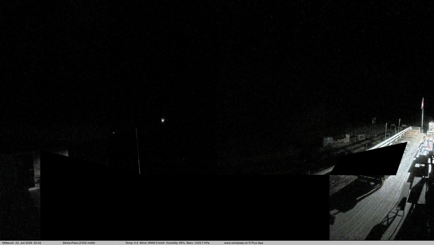 Archiv Foto Webcam Restaurant Strela Pass Schatzalp