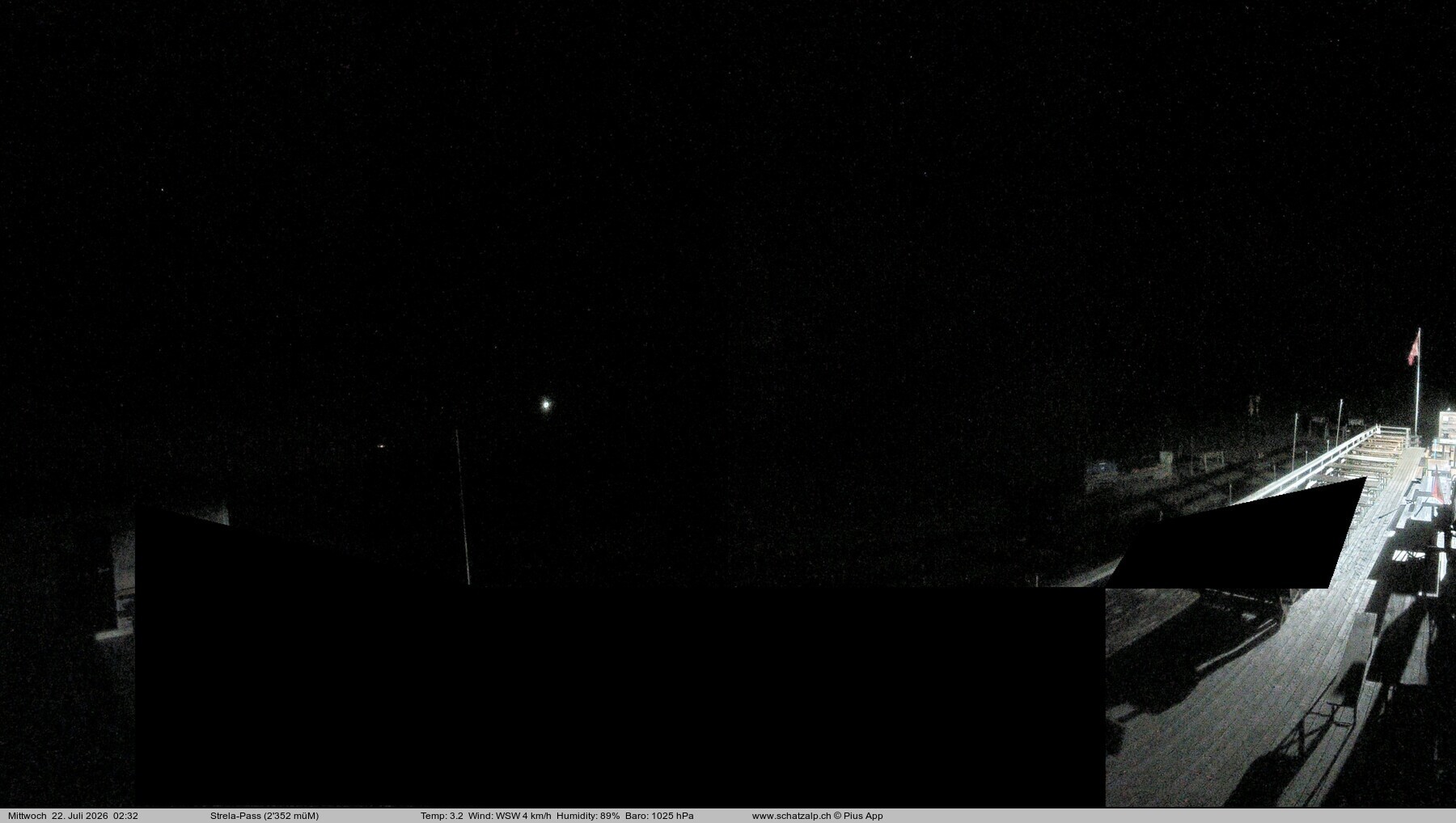 Archiv Foto Webcam Restaurant Strela Pass Schatzalp