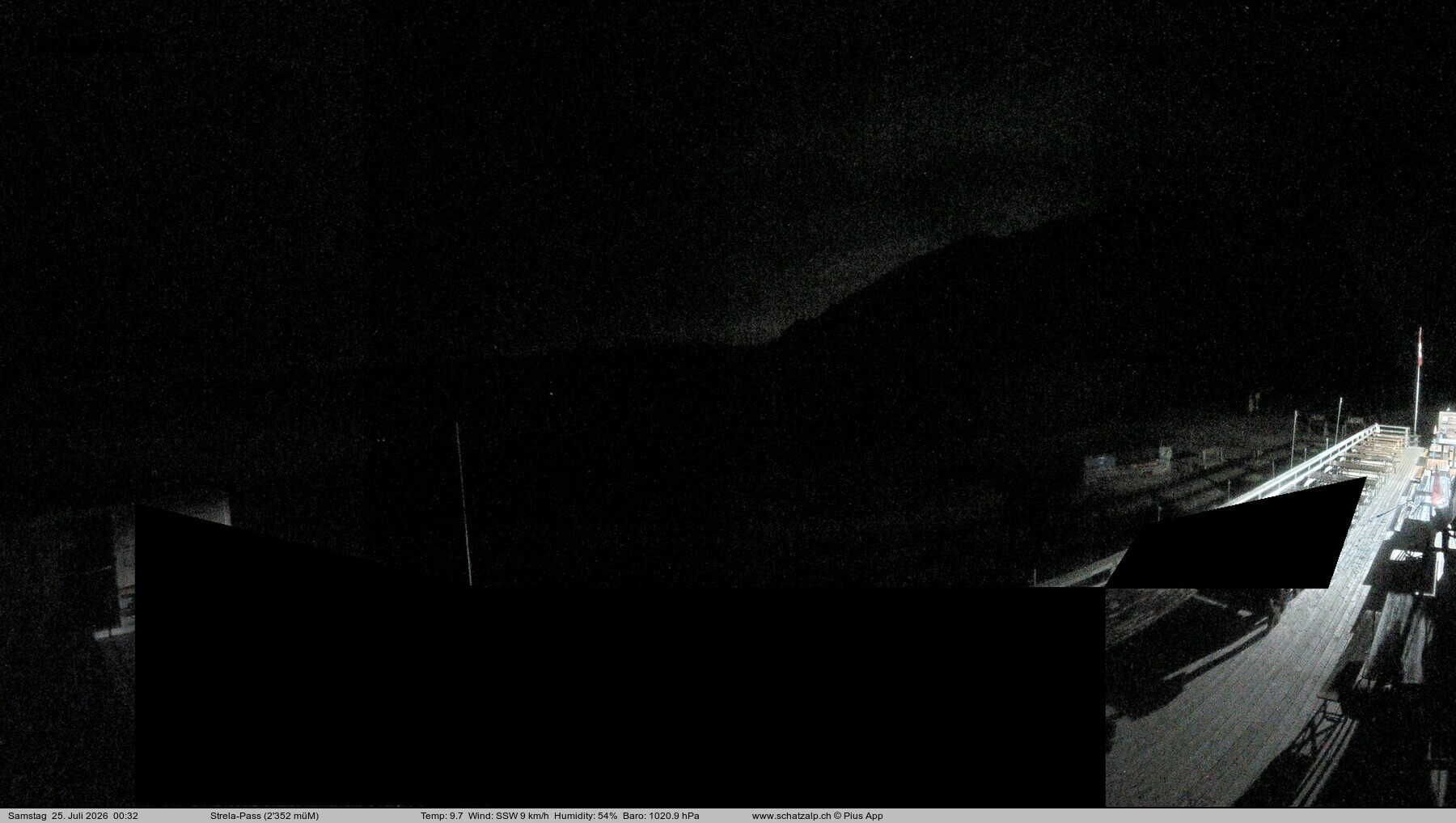 Archiv Foto Webcam Restaurant Strela Pass Schatzalp