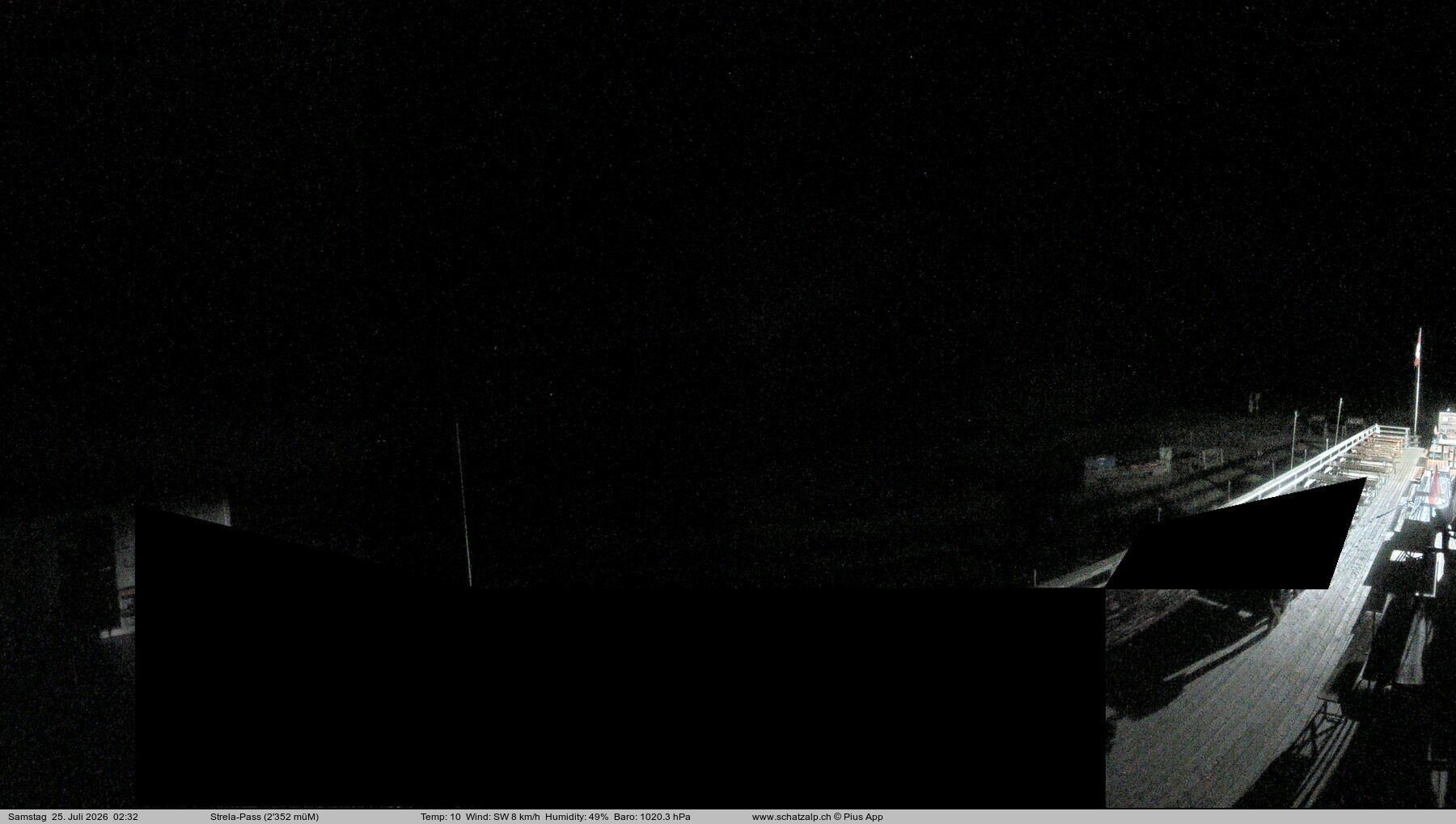 Archiv Foto Webcam Restaurant Strela Pass Schatzalp