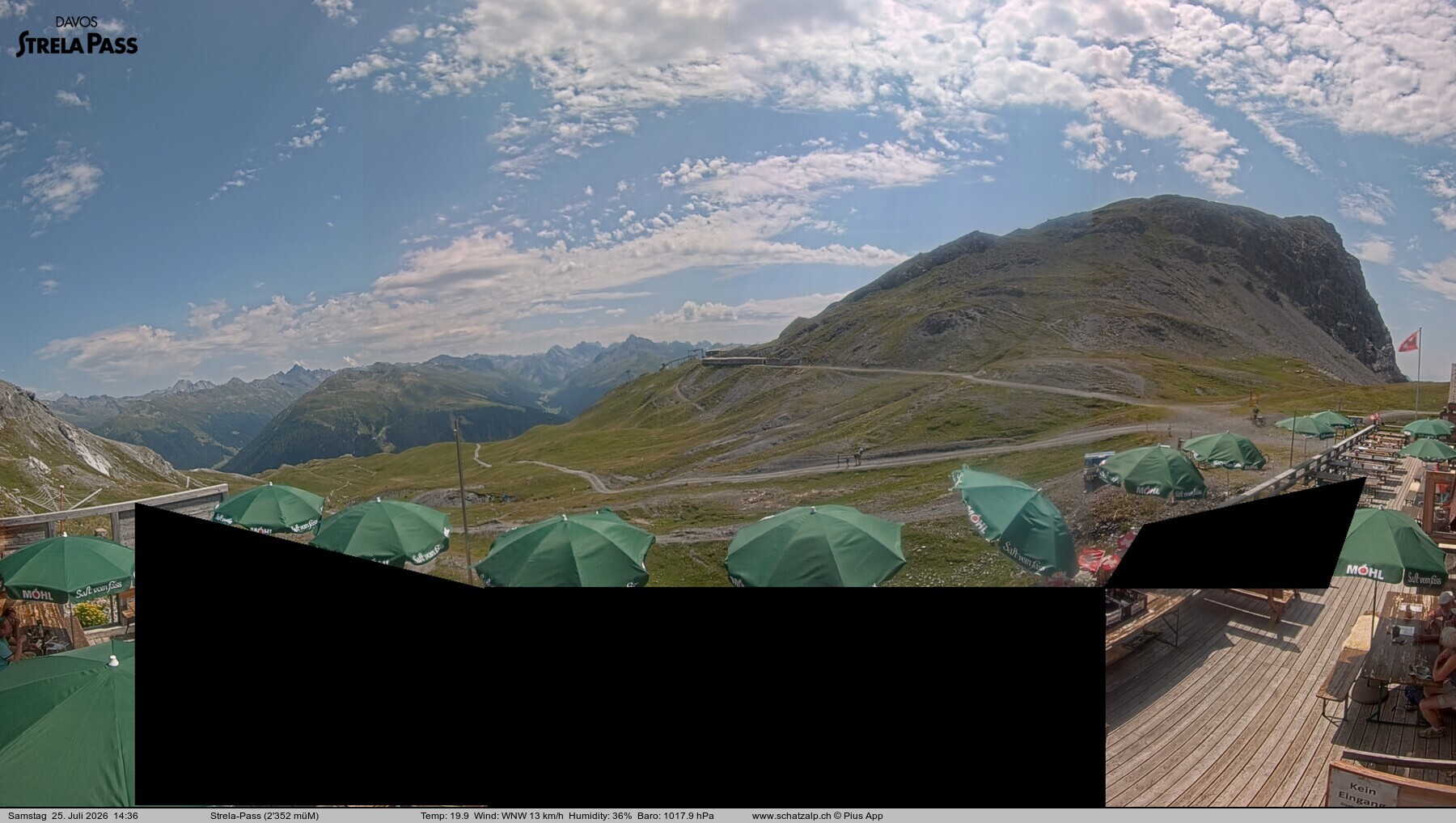 Archiv Foto Webcam Restaurant Strela Pass Schatzalp