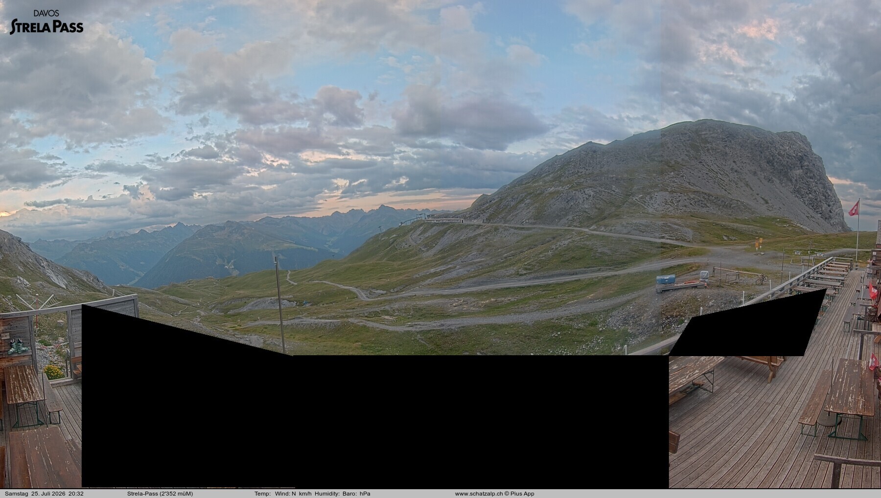 Archiv Foto Webcam Restaurant Strela Pass Schatzalp