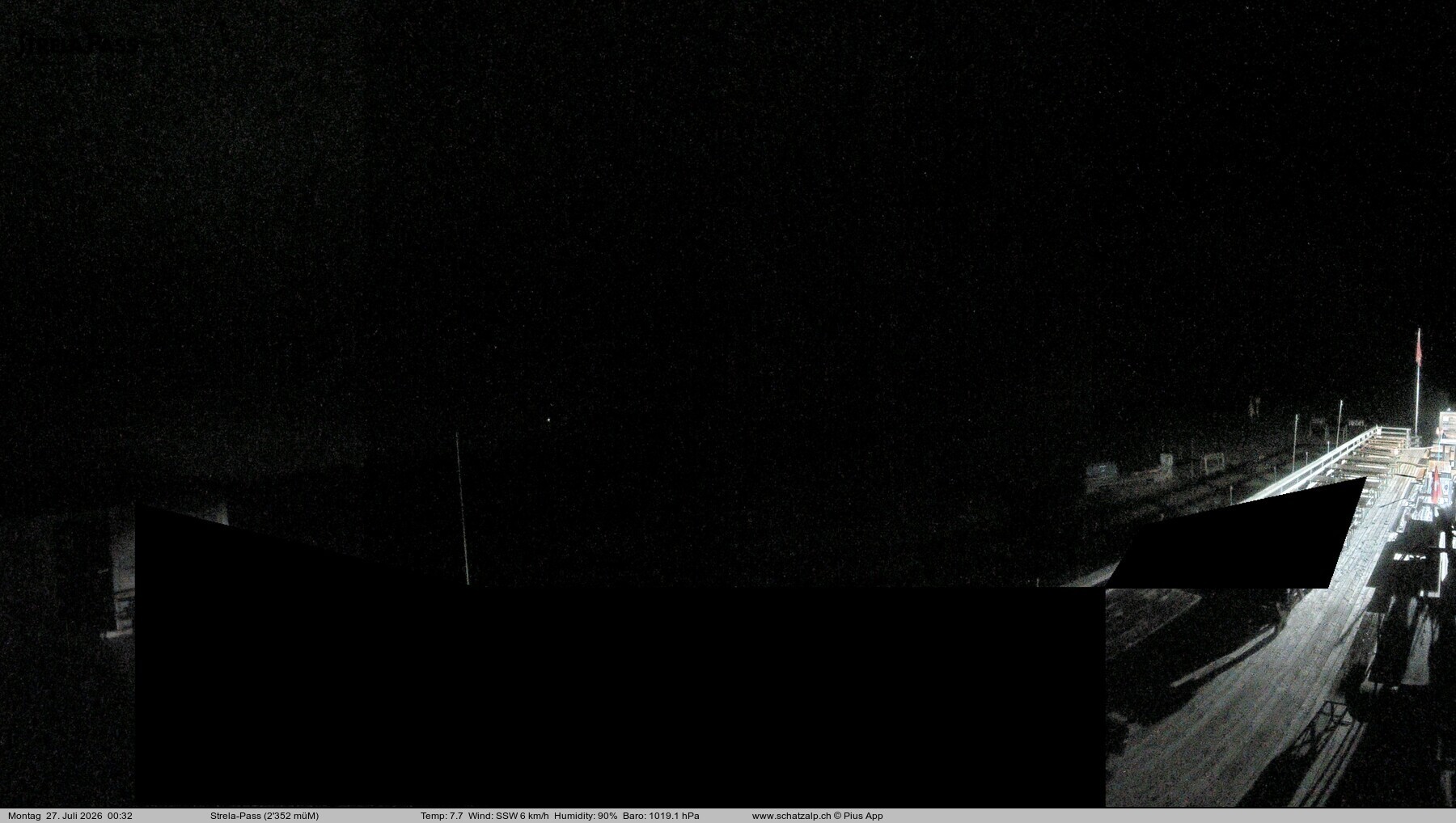 Archiv Foto Webcam Restaurant Strela Pass Schatzalp